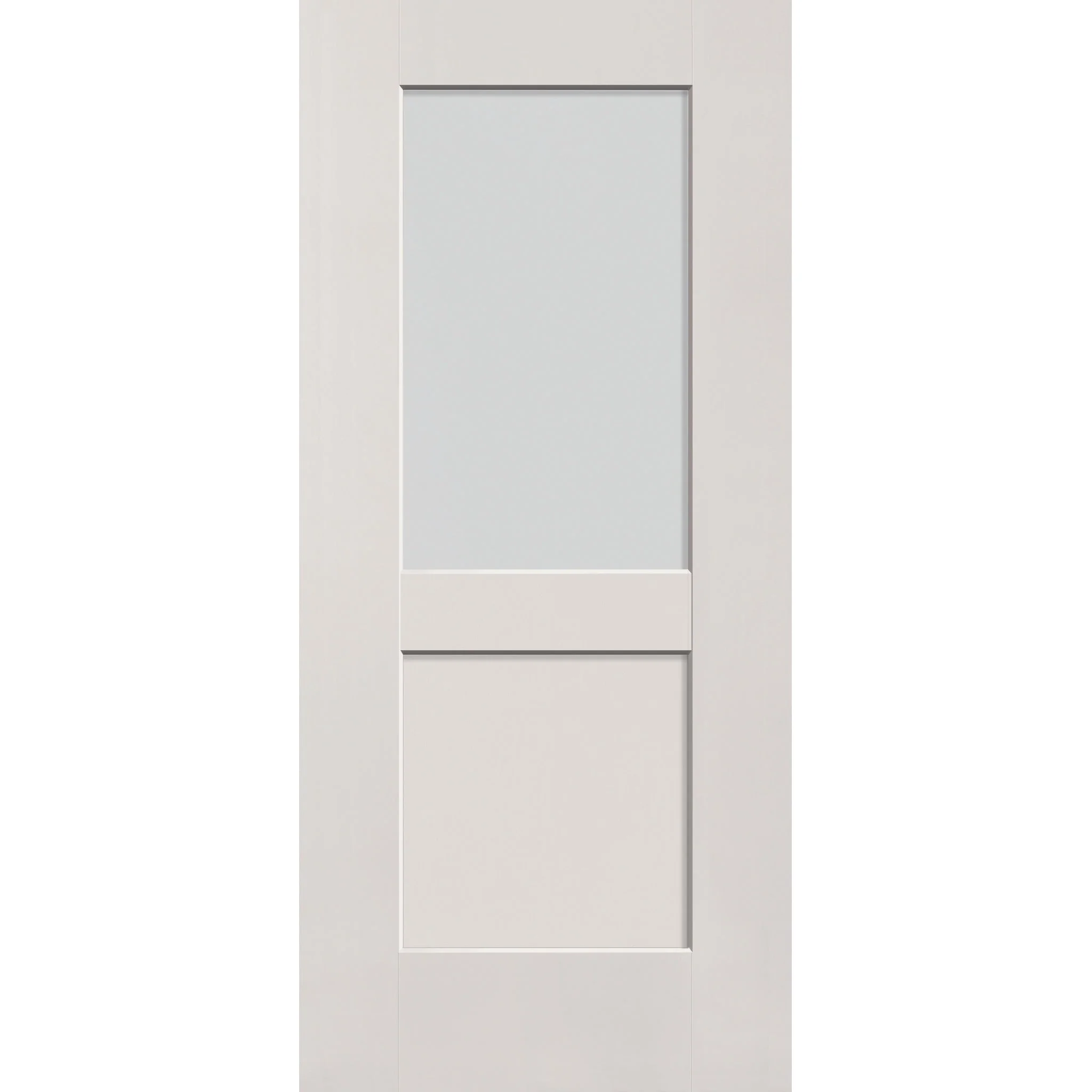 Frost Flush Glazed Fiberglass Entry Door - Half Lite Shaker (36" x 80")