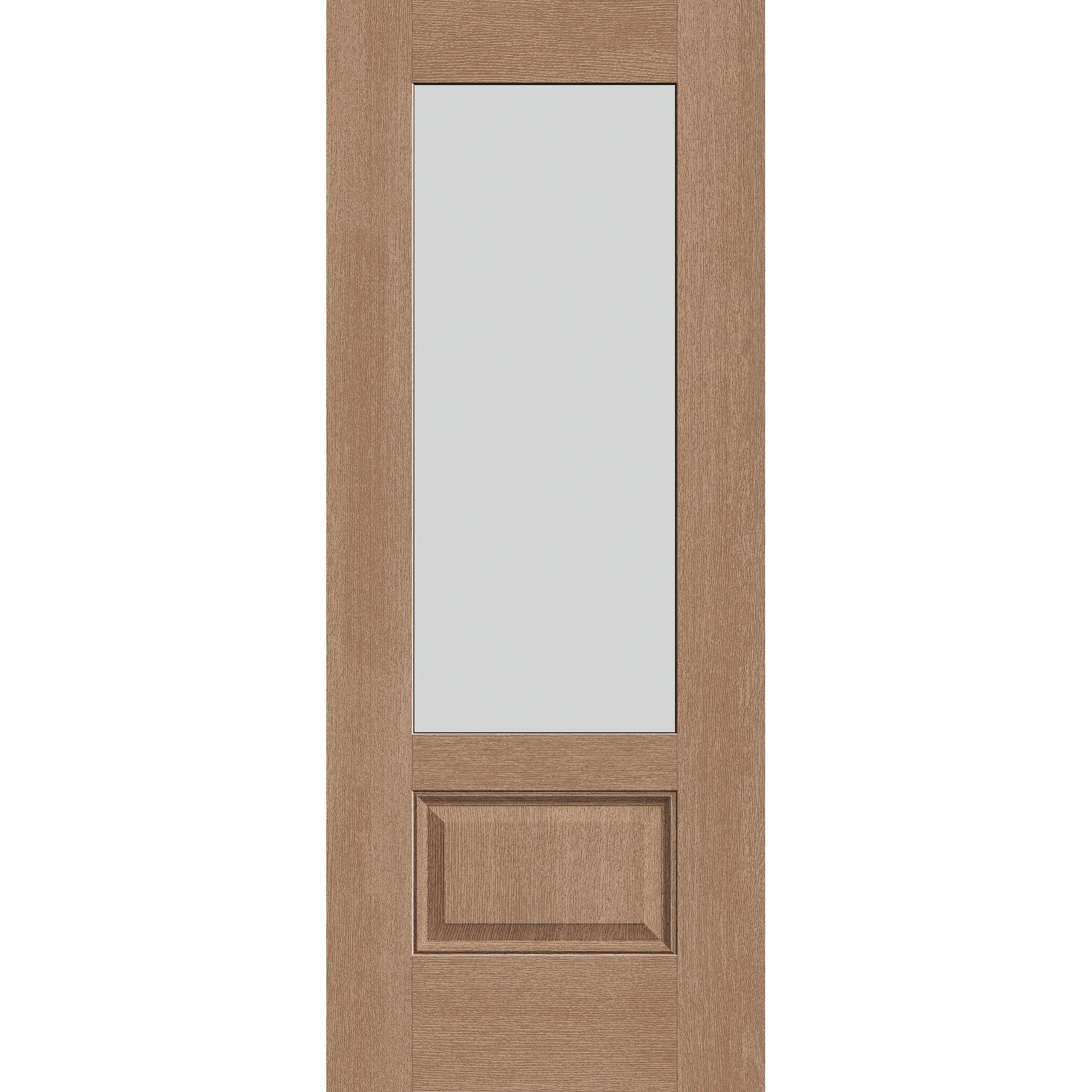Frost Flush Glazed Hurricane-Rated Fiberglass Entry Door - 3/4 Lite (32" x 80")