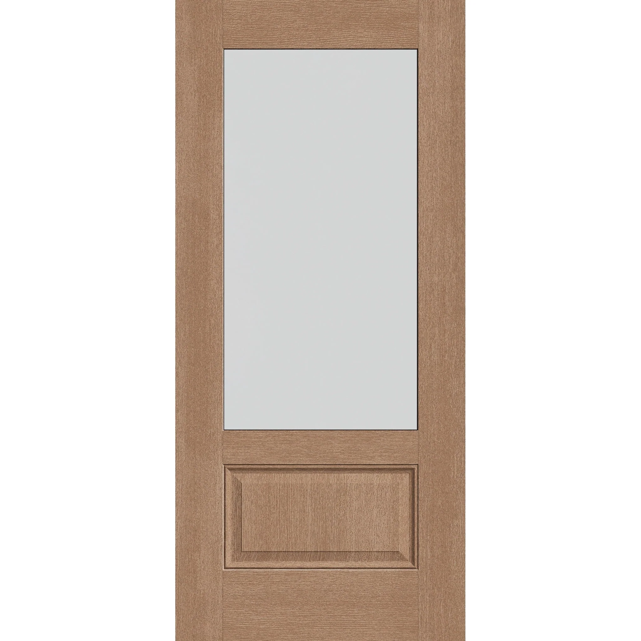 Frost Flush Glazed Hurricane-Rated Fiberglass Entry Door - 3/4 Lite (36" x 80")