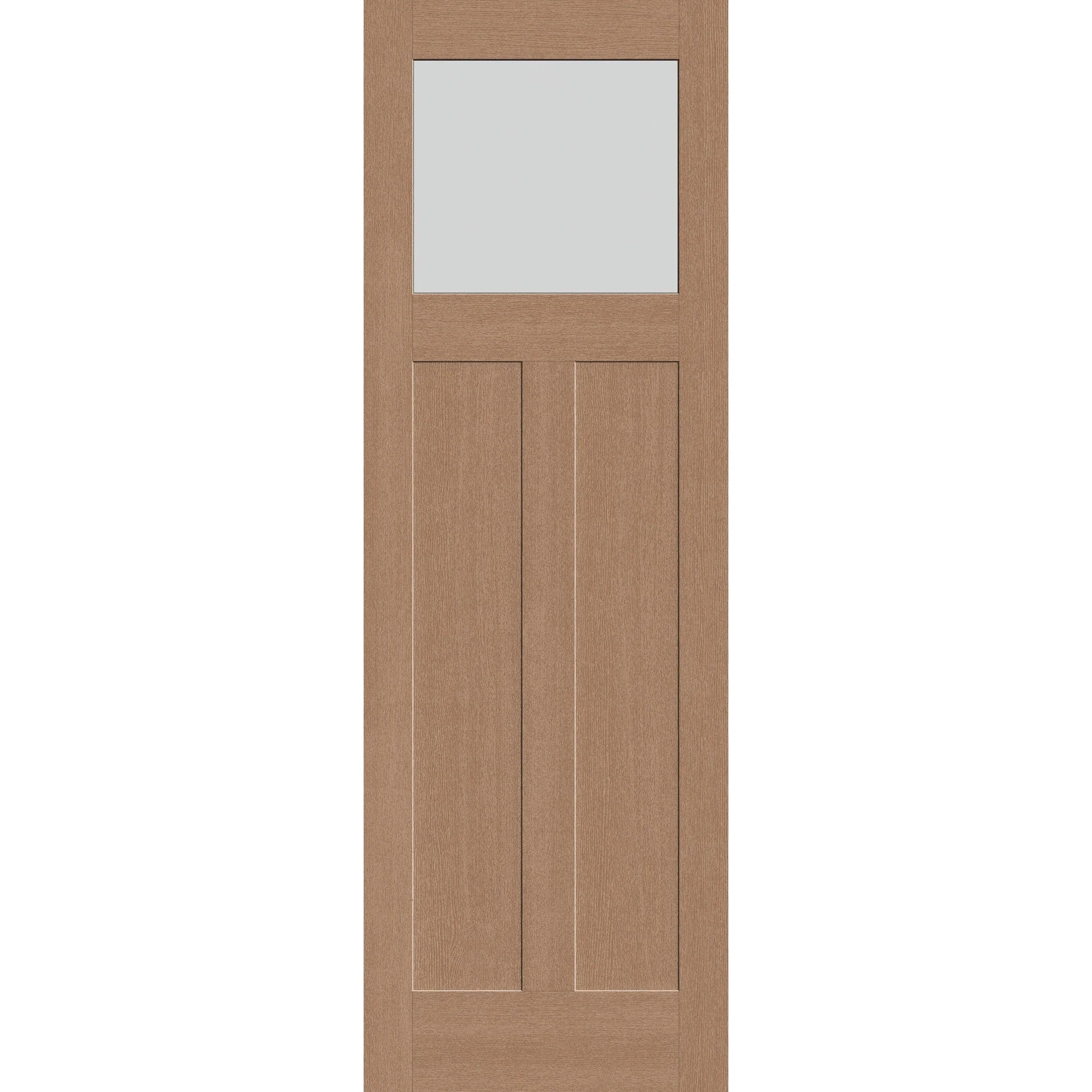 Frost Flush Glazed Hurricane-Rated Fiberglass Entry Door - Craftsman 2 Panel (32" x 96")