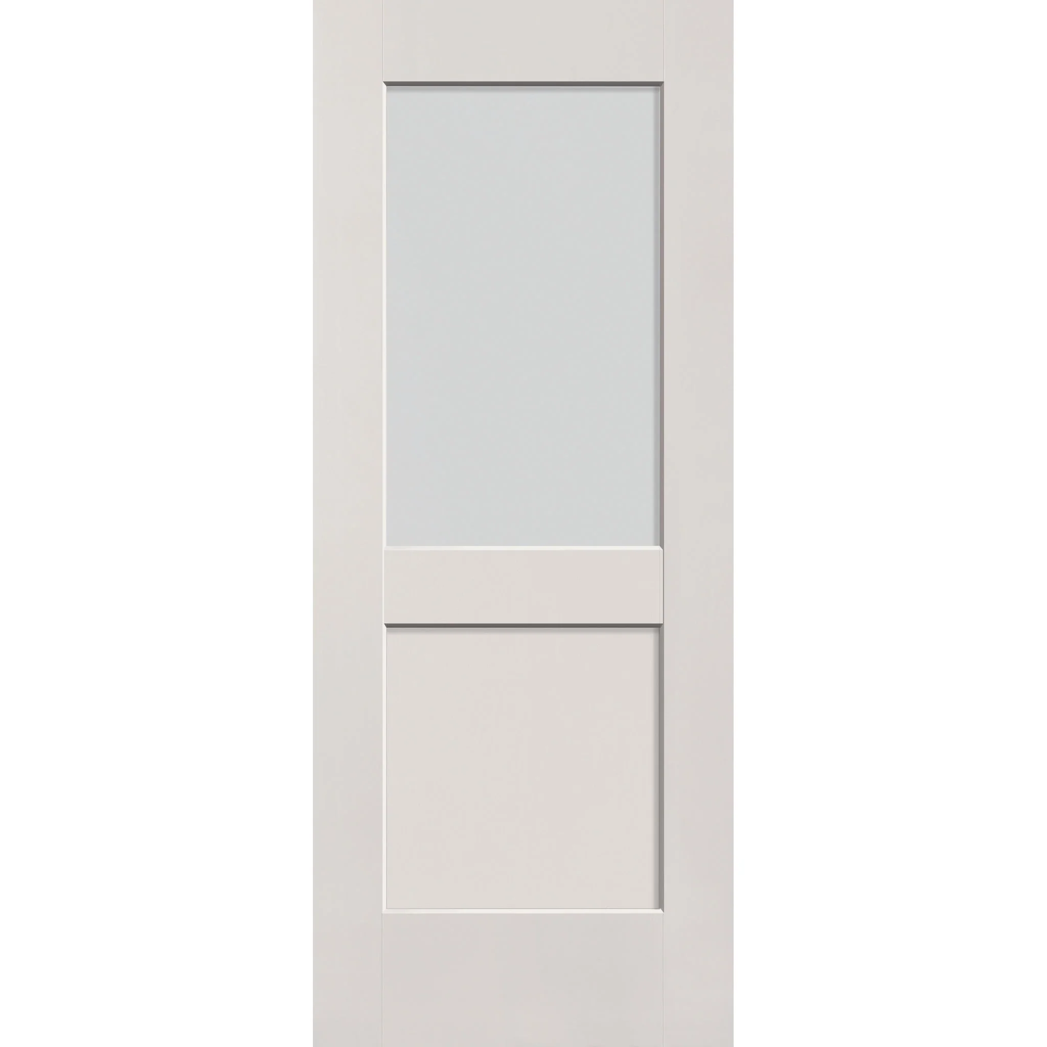 Frost Flush Glazed Hurricane-Rated Fiberglass Entry Door - Half Lite Shaker (32" x 80")