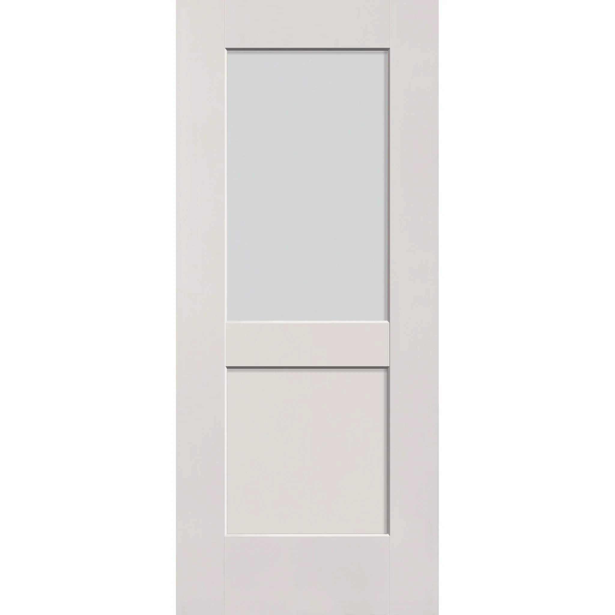 Frost Flush Glazed Hurricane-Rated Fiberglass Entry Door - Half Lite Shaker (34" x 80")
