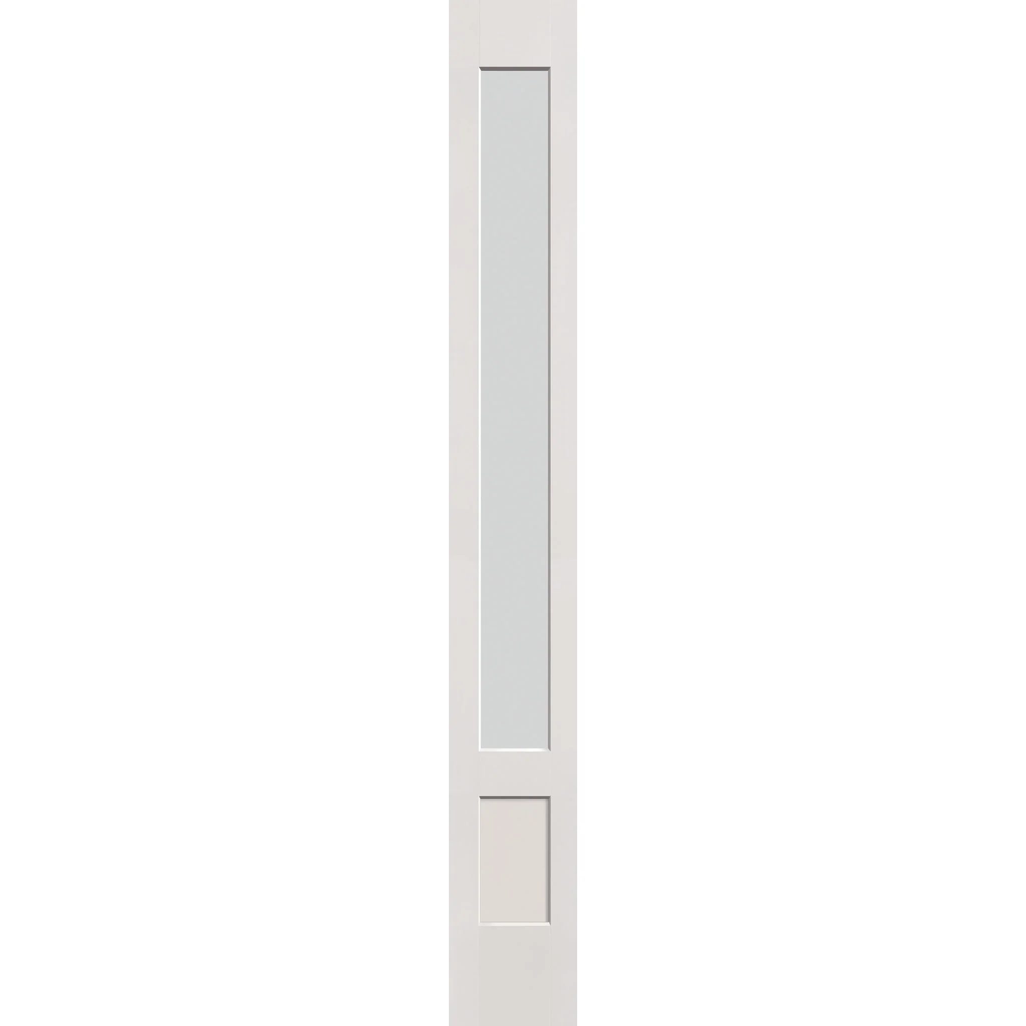 Frost Flush Glazed Hurricane-Rated Fiberglass Sidelite Panel - 3/4 Lite Shaker (12" x 96")