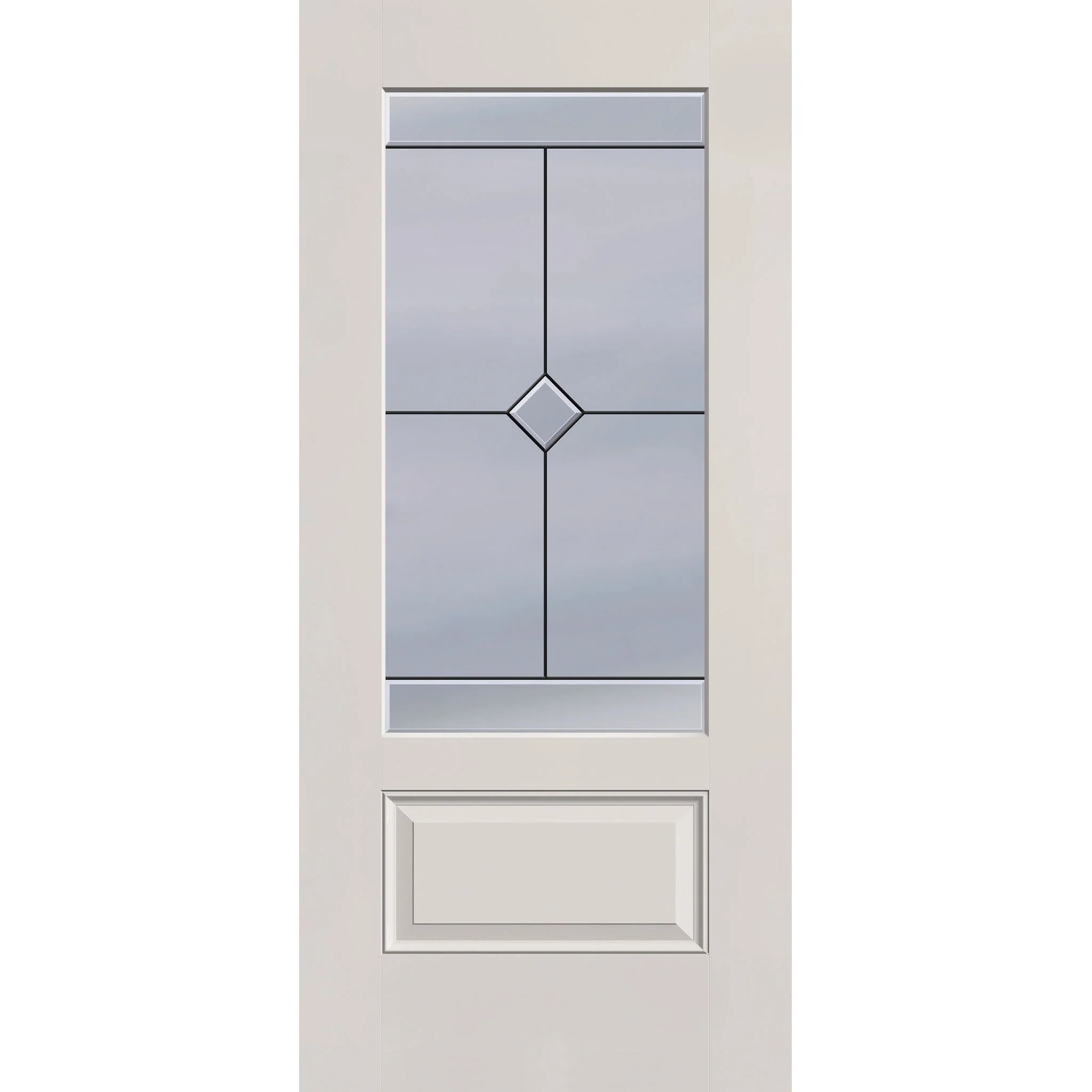 Garrison Flush Glazed Fiberglass Entry Door - 3/4 Lite (36" x 80")