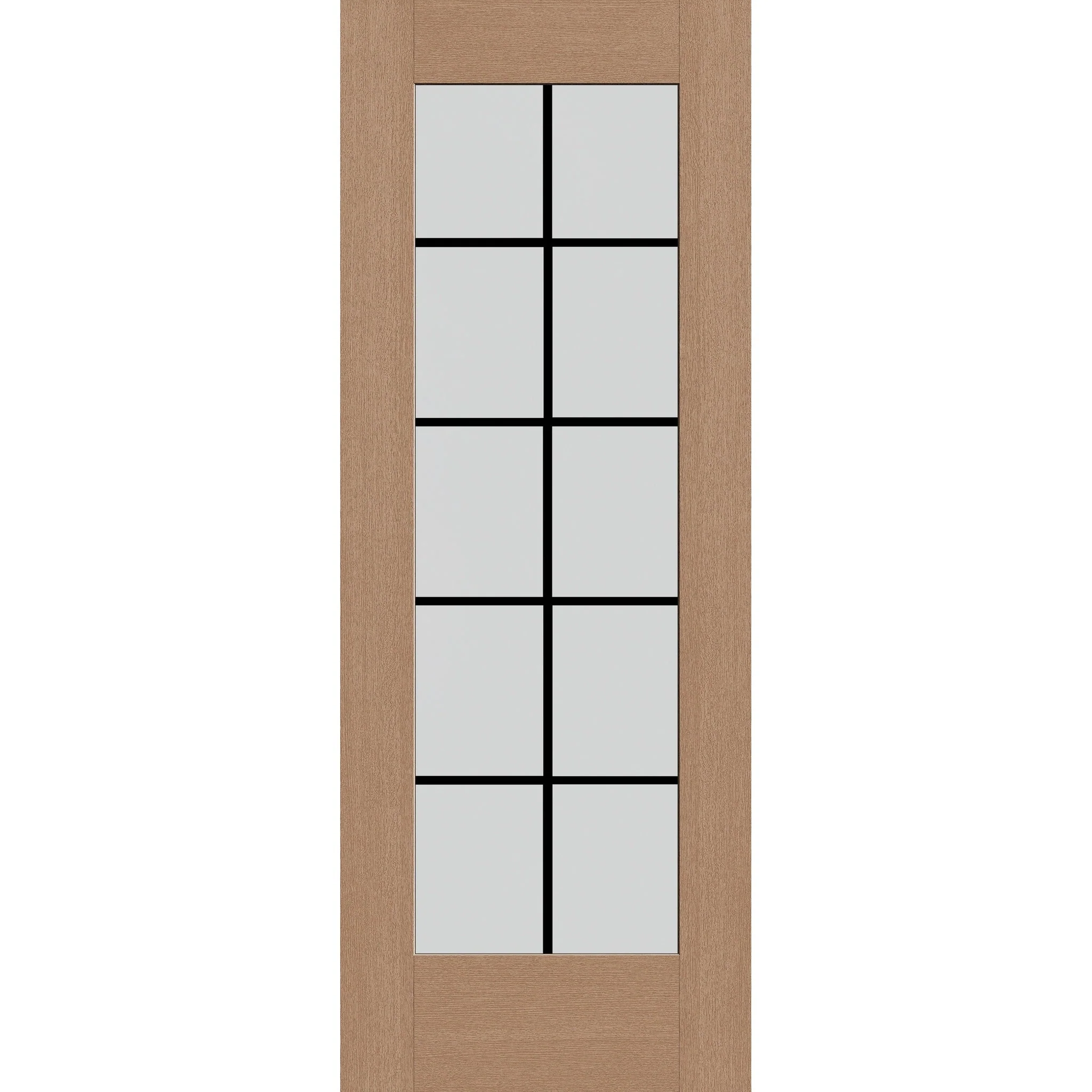 Grills Between Glass 10 Light Flush Glazed Fiberglass Entry Door - Full Lite (30" x 80") - Image 2