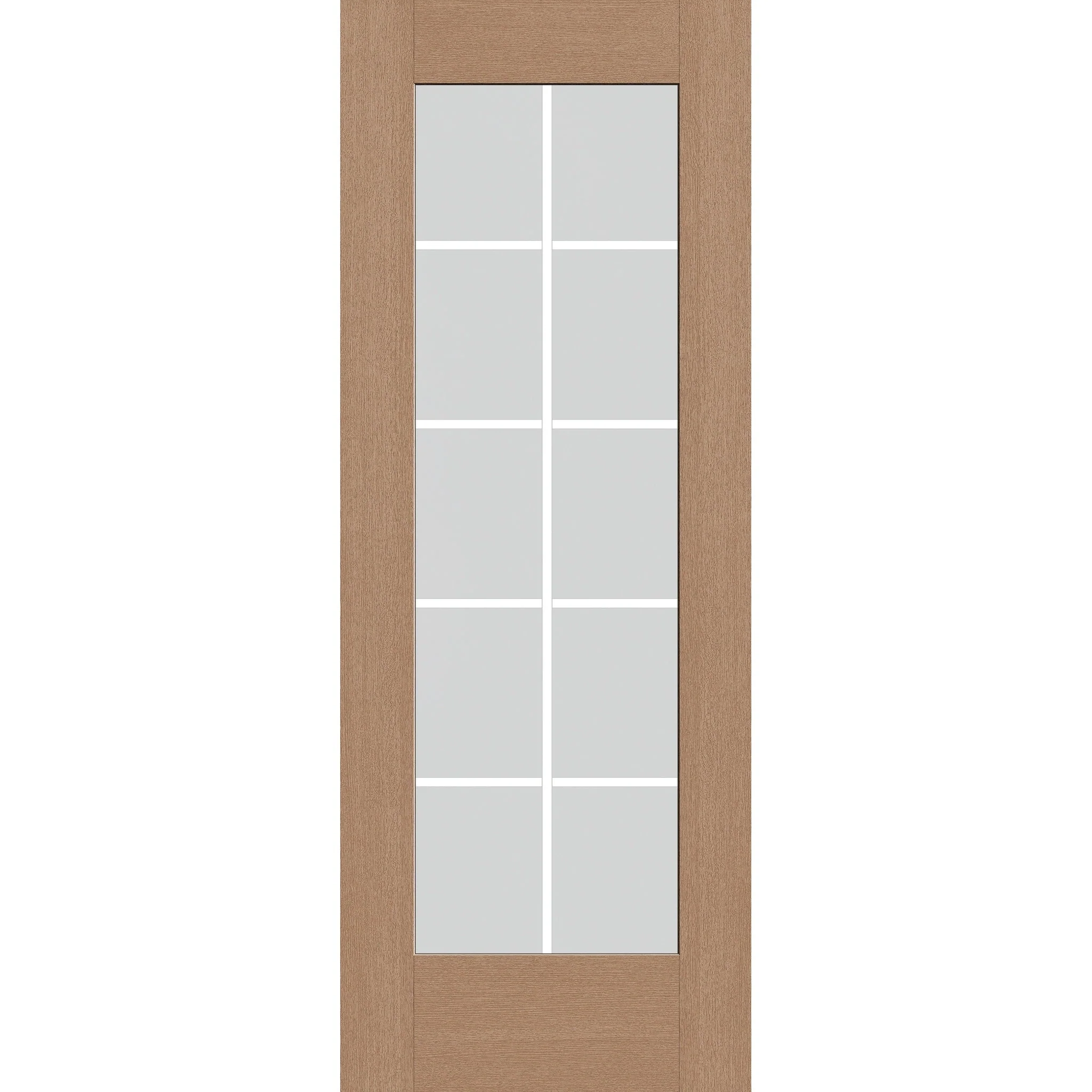 Grills Between Glass 10 Light Flush Glazed Fiberglass Entry Door - Full Lite (30" x 80") - Image 3
