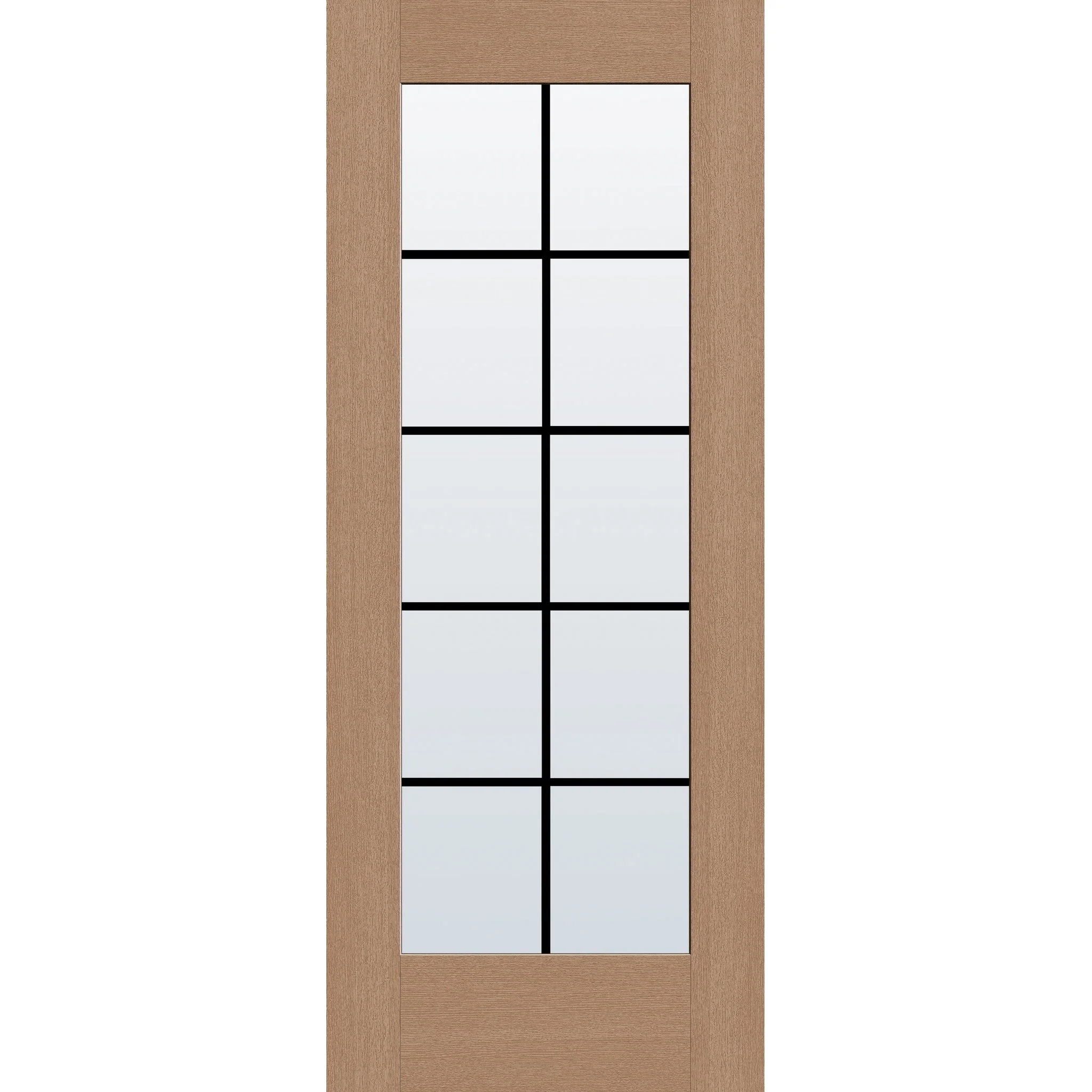 Grills Between Glass 10 Light Flush Glazed Fiberglass Entry Door - Full Lite (32" x 80") - Image 2