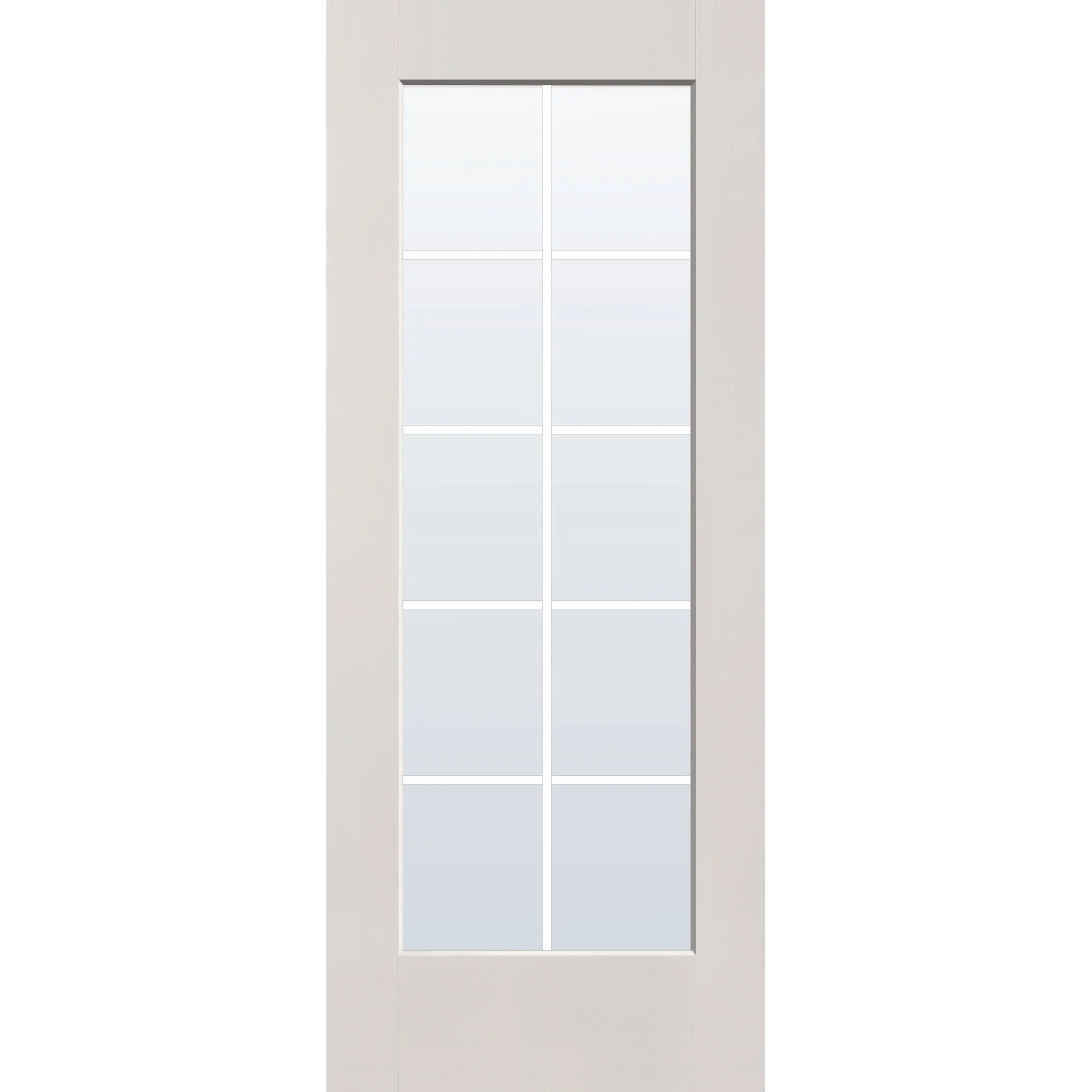 Grills Between Glass 10 Light Flush Glazed Fiberglass Entry Door - Full Lite (32" x 80") - Image 6