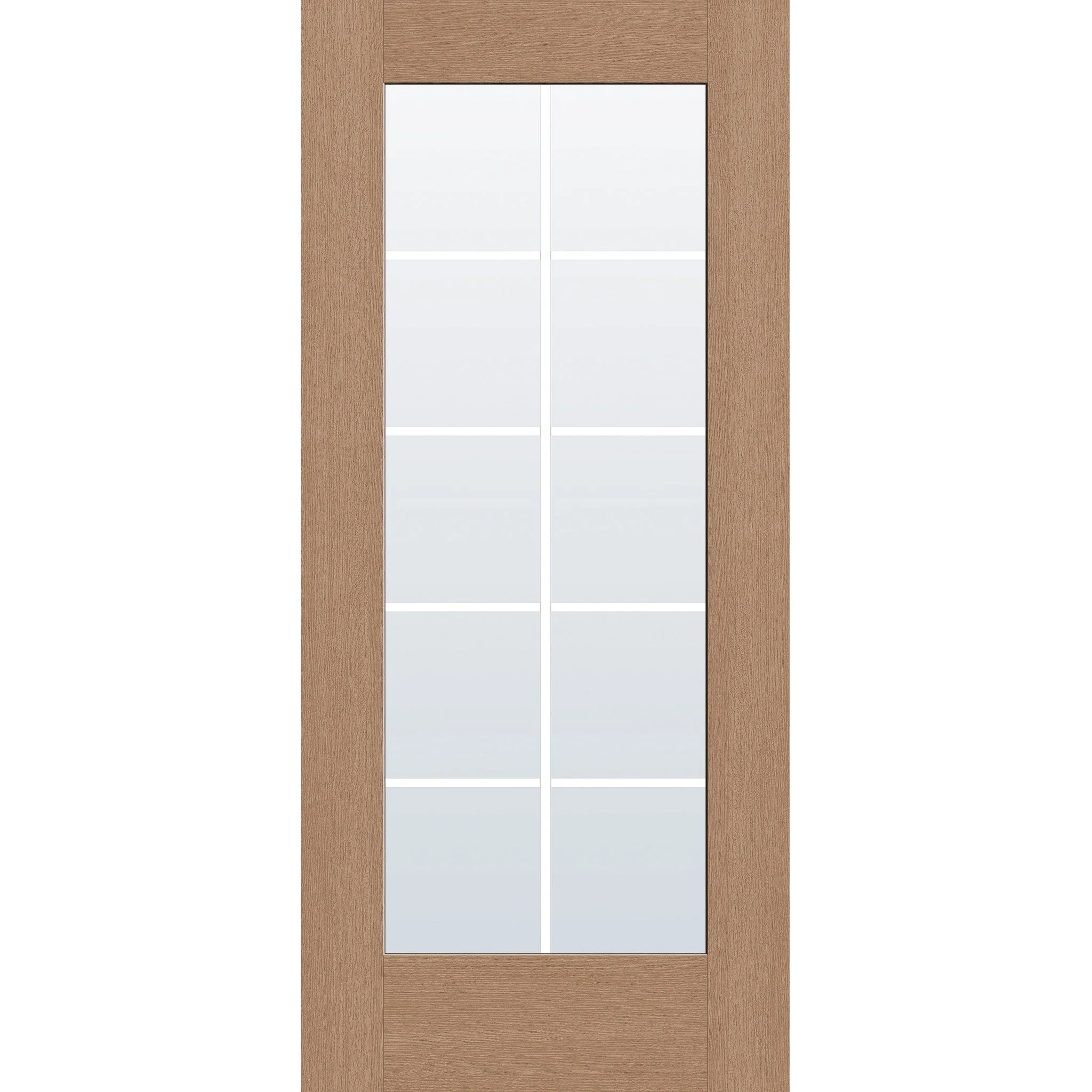 Grills Between Glass 10 Light Flush Glazed Fiberglass Entry Door - Full Lite (36" x 80") - Image 3