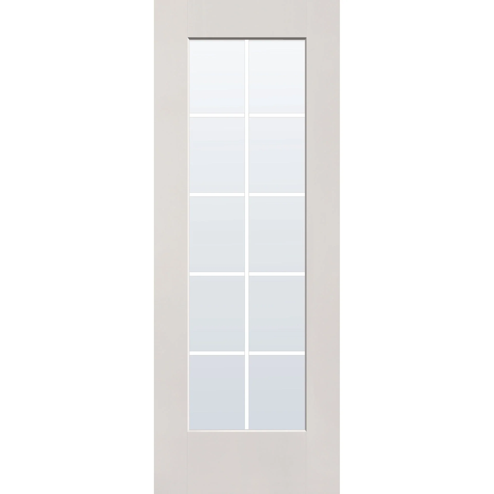 Grills Between Glass 10 Light Flush Glazed Hurricane-Rated Fiberglass Entry Door - Full Lite (30" x 80") - Image 7