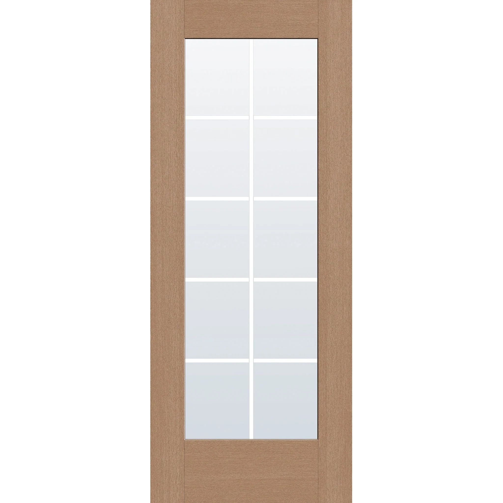 Grills Between Glass 10 Light Flush Glazed Hurricane-Rated Fiberglass Entry Door - Full Lite (32" x 80") - Image 3