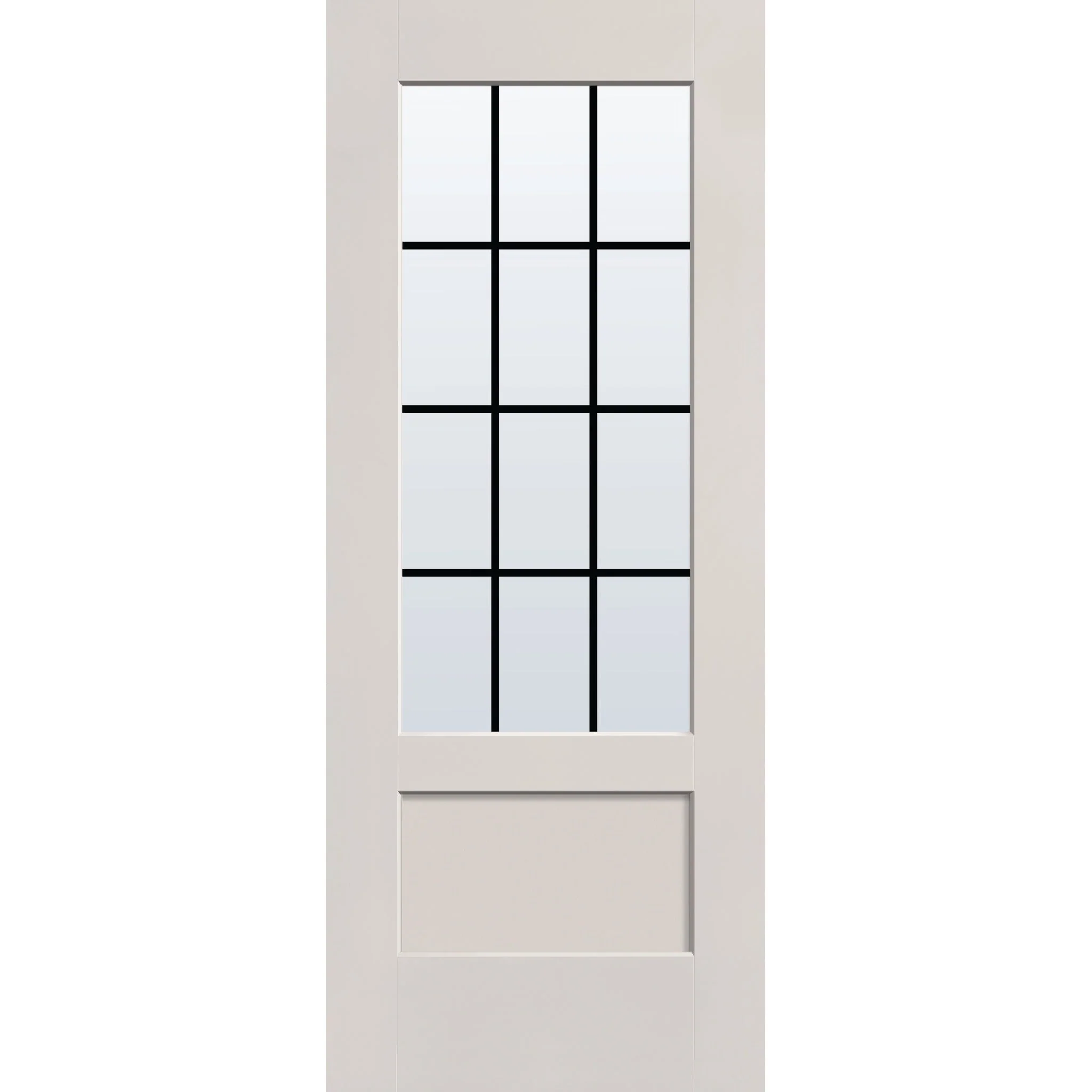 Grills Between Glass 12 Light Flush Glazed Fiberglass Entry Door - 3/4 Lite Shaker (32" x 80") - Image 4