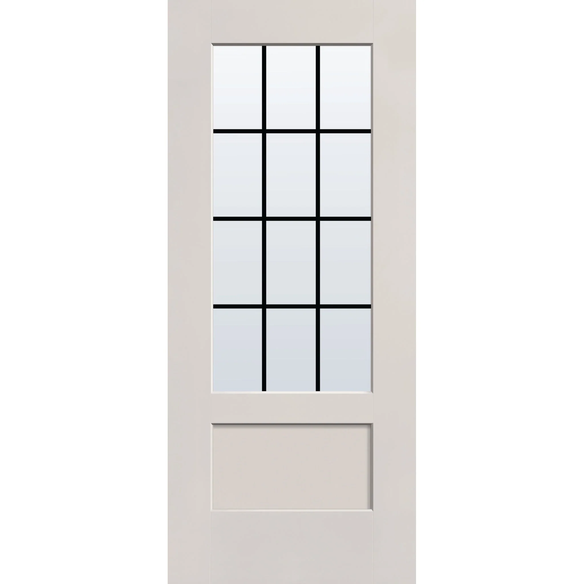 Grills Between Glass 12 Light Flush Glazed Fiberglass Entry Door - 3/4 Lite Shaker (34" x 80") - Image 5