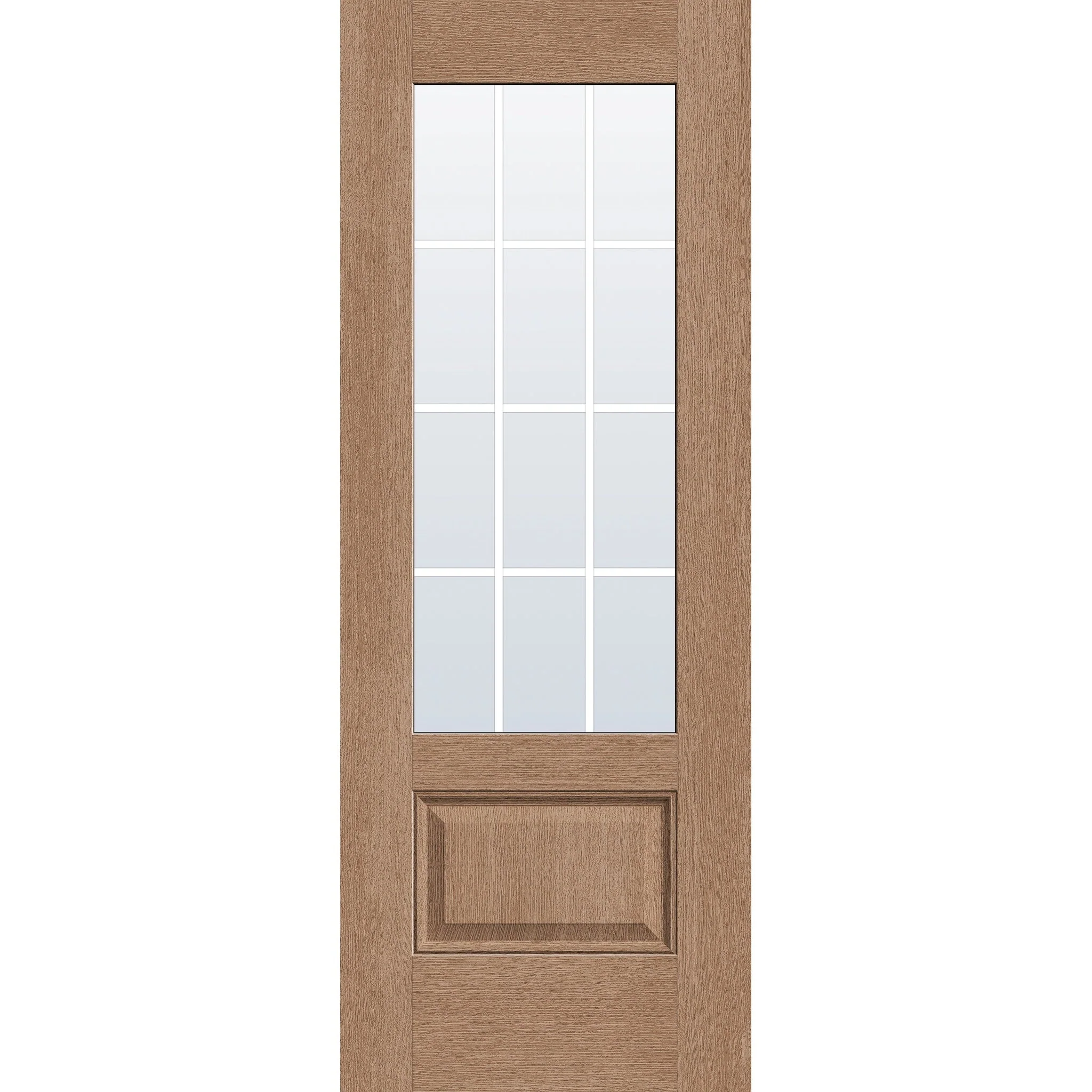 Grills Between Glass 12 Light Flush Glazed Hurricane-Rated Fiberglass Entry Door - 3/4 Lite (30" x 80") - Image 4