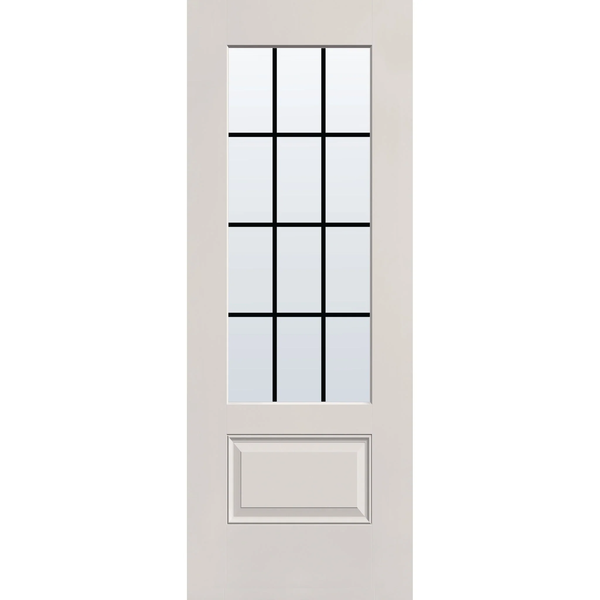 Grills Between Glass 12 Light Flush Glazed Hurricane-Rated Fiberglass Entry Door - 3/4 Lite (30" x 80") - Image 6