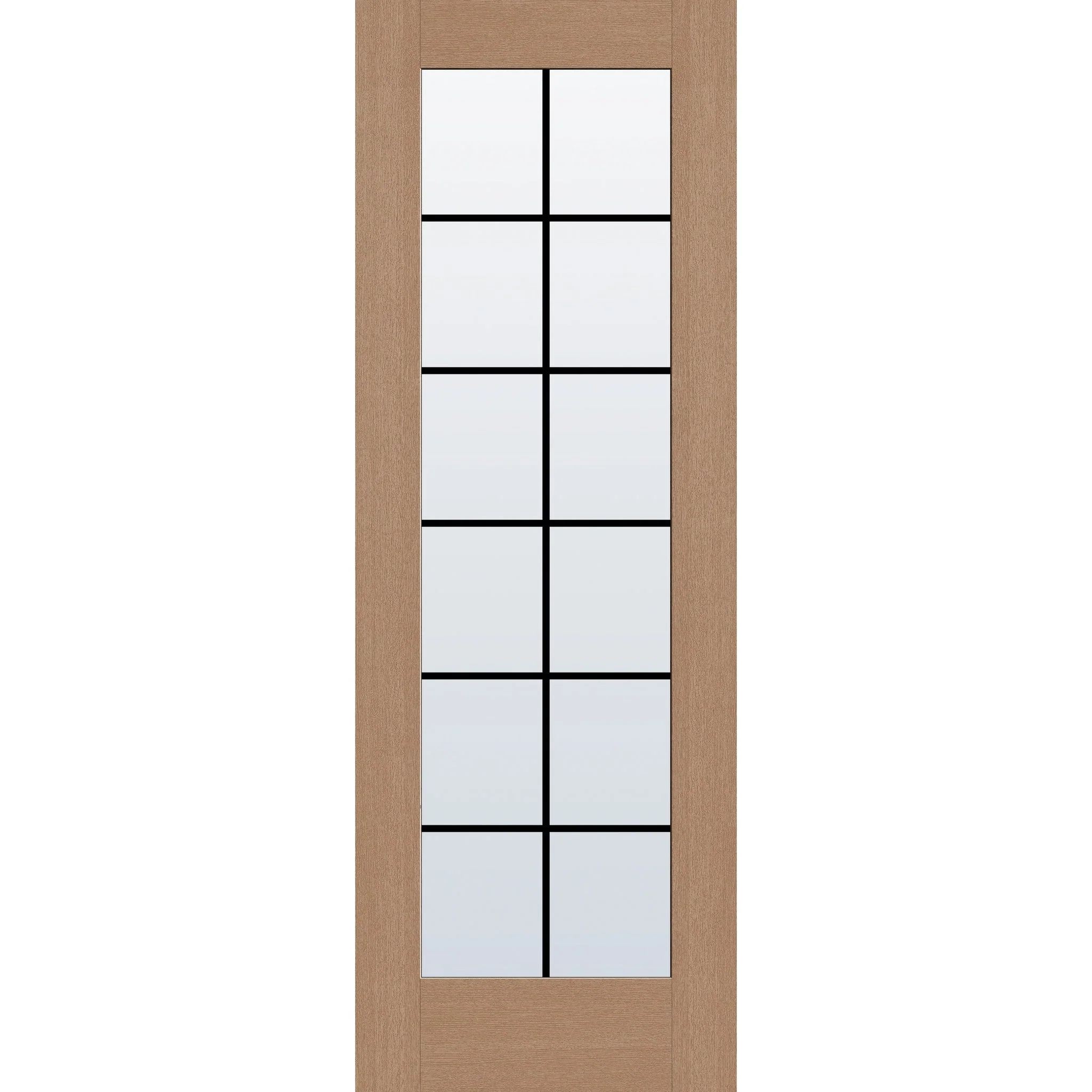 Grills Between Glass 12 Light Flush Glazed Hurricane-Rated Fiberglass Entry Door - Full Lite (34" x 96") - Image 2