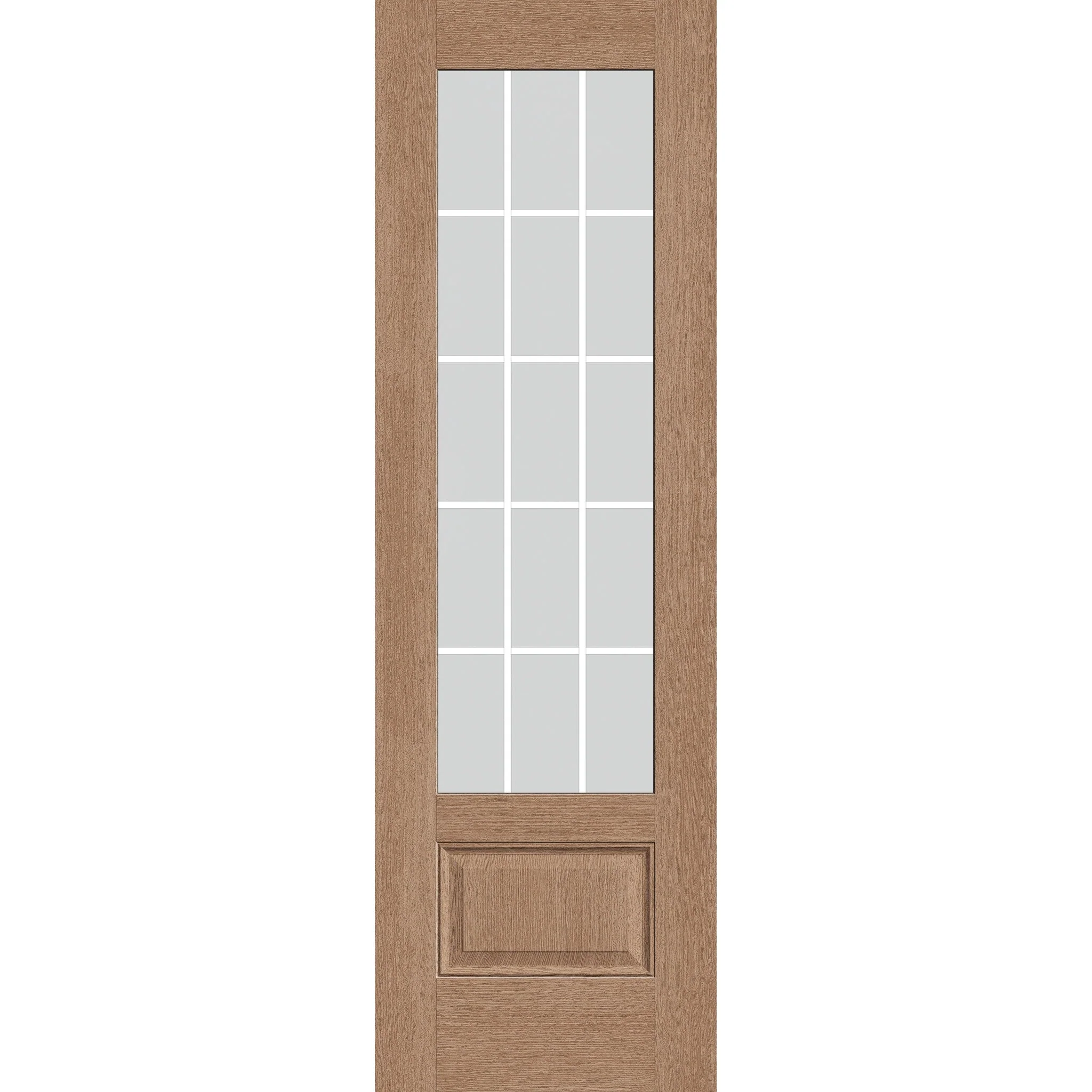 Grills Between Glass 15 Light Flush Glazed Fiberglass Entry Door - 3/4 Lite (30" x 96") - Image 3