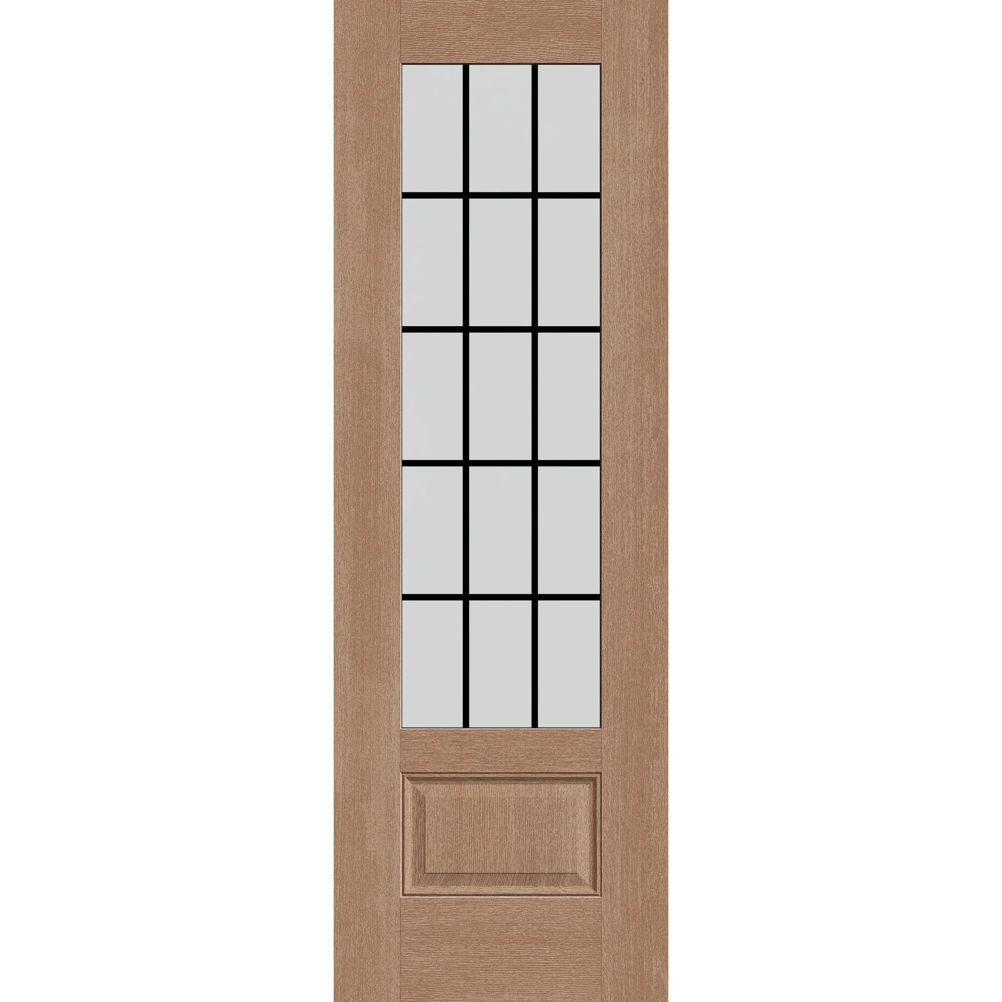 Grills Between Glass 15 Light Flush Glazed Fiberglass Entry Door - 3/4 Lite (32" x 96") - Image 2