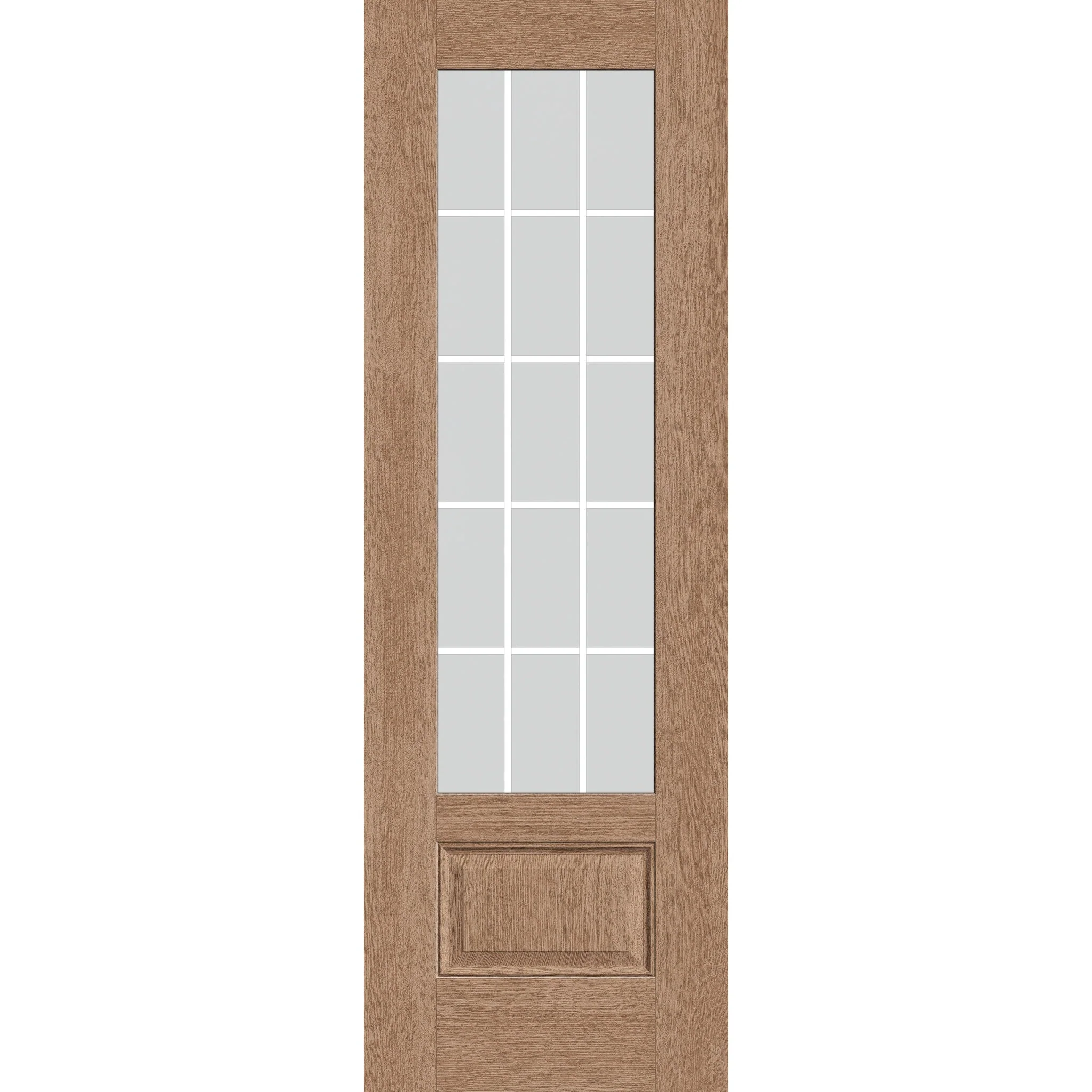 Grills Between Glass 15 Light Flush Glazed Fiberglass Entry Door - 3/4 Lite (32" x 96") - Image 3