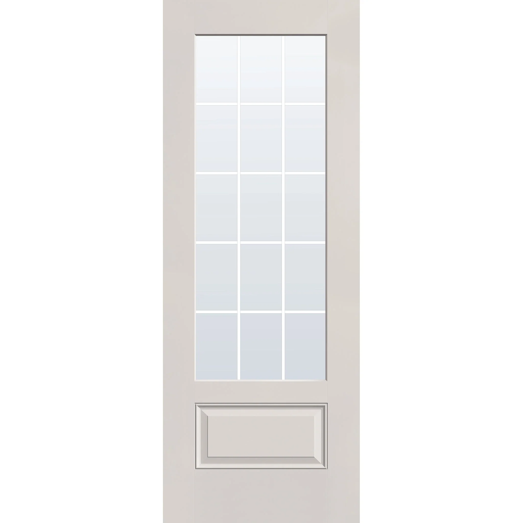 Grills Between Glass 15 Light Flush Glazed Fiberglass Entry Door - 3/4 Lite (36" x 96") - Image 4