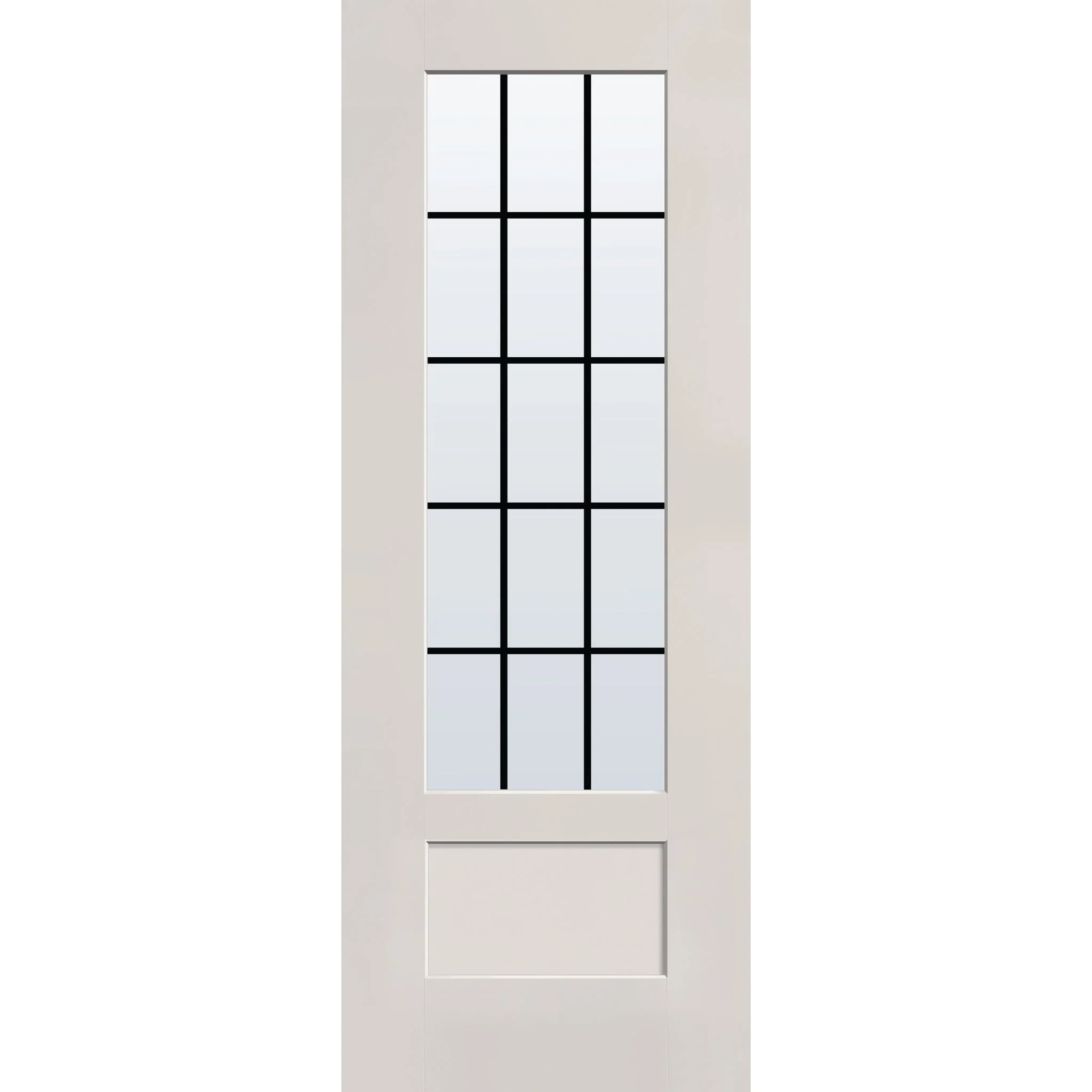 Grills Between Glass 15 Light Flush Glazed Fiberglass Entry Door - 3/4 Lite Shaker (36" x 96") - Image 4