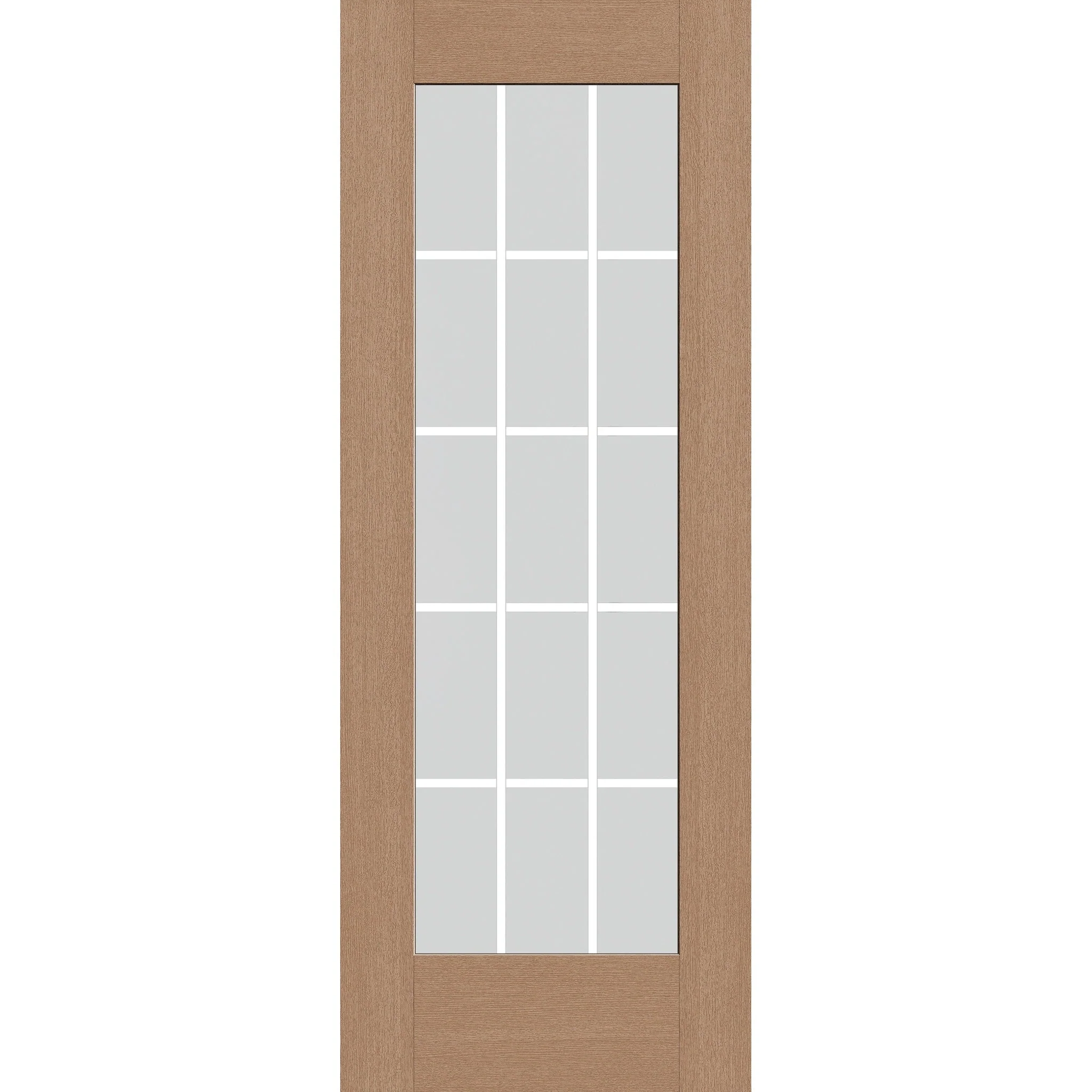 Grills Between Glass 15 Light Flush Glazed Fiberglass Entry Door - Full Lite (30" x 80") - Image 3