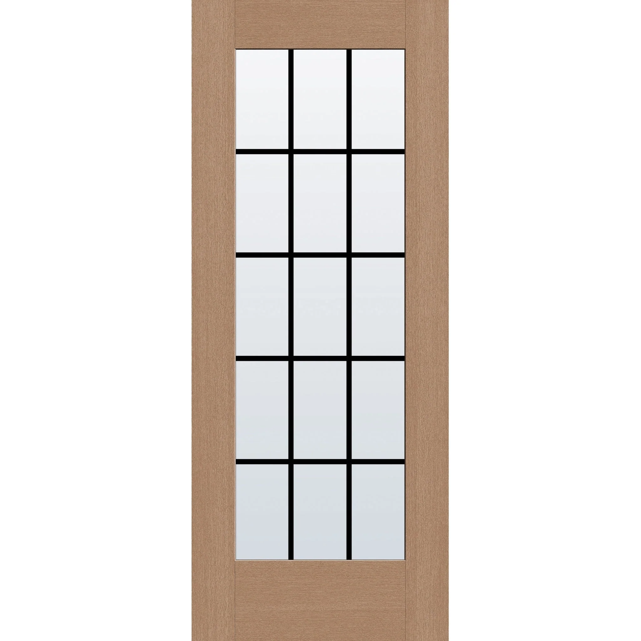 Grills Between Glass 15 Light Flush Glazed Fiberglass Entry Door - Full Lite (32" x 80") - Image 2