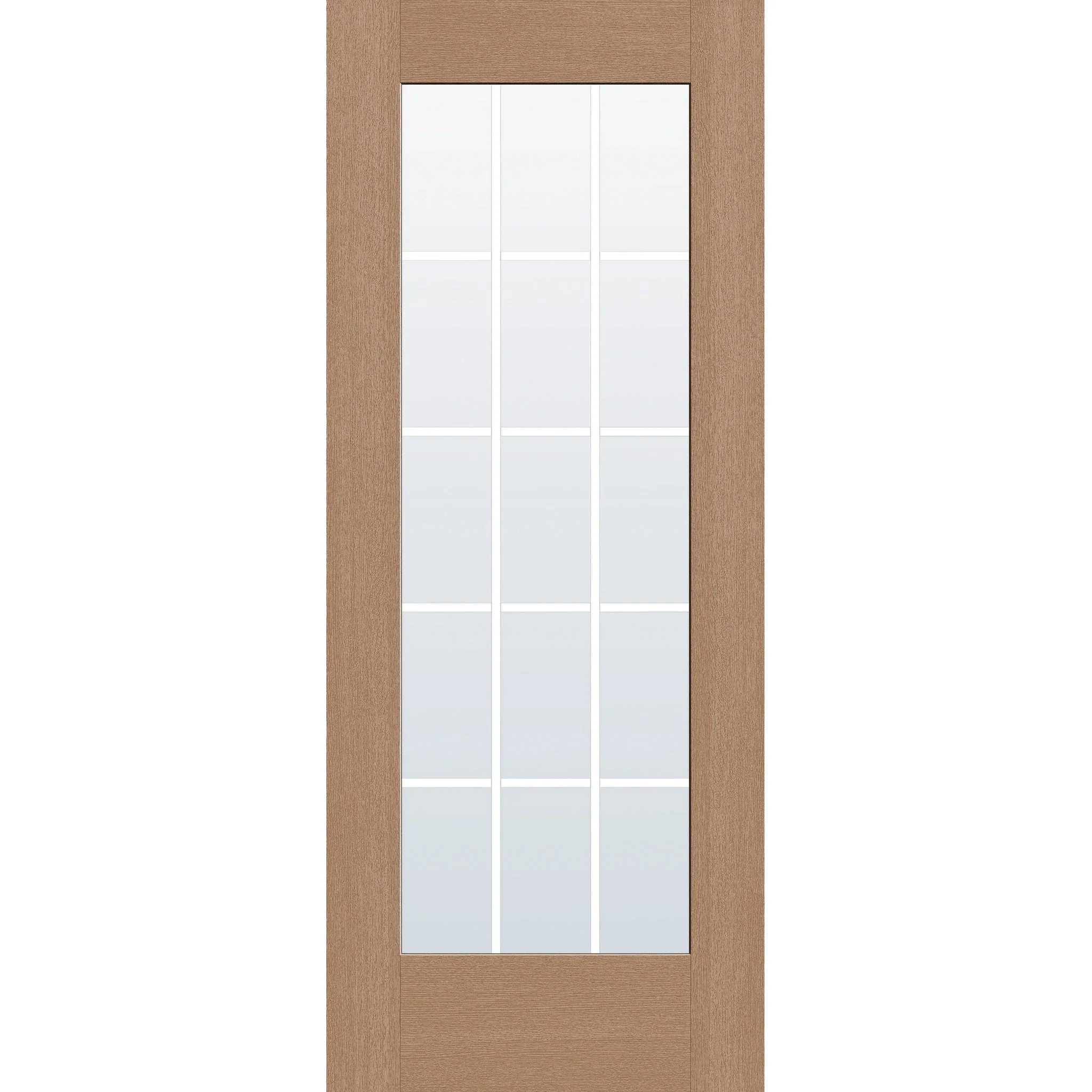 Grills Between Glass 15 Light Flush Glazed Fiberglass Entry Door - Full Lite (32" x 80") - Image 3