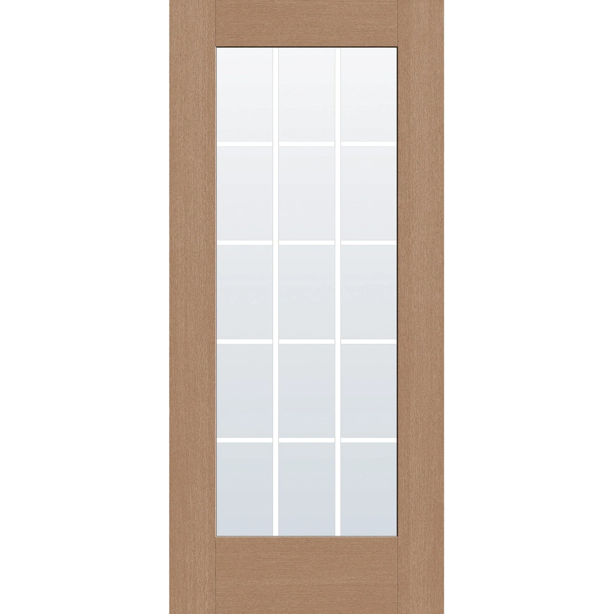 Grills Between Glass 15 Light Flush Glazed Fiberglass Entry Door - Full Lite (36" x 80") - Image 6