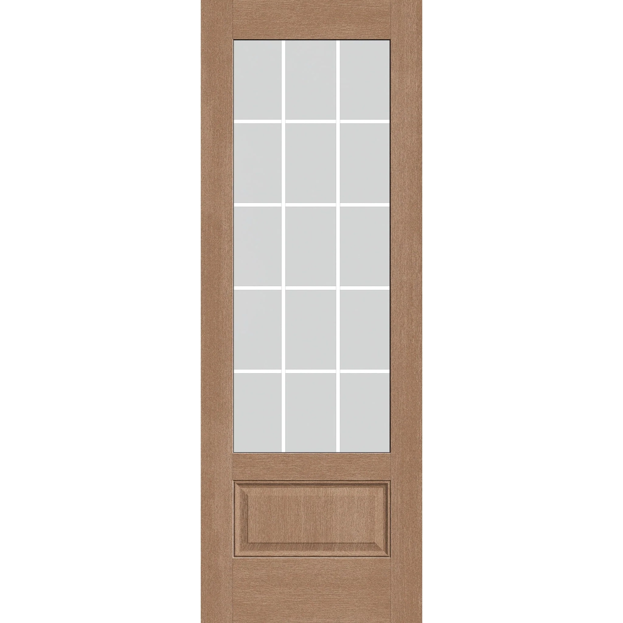 Grills Between Glass 15 Light Flush Glazed Hurricane-Rated Fiberglass Entry Door - 3/4 Lite (34" x 96") - Image 2