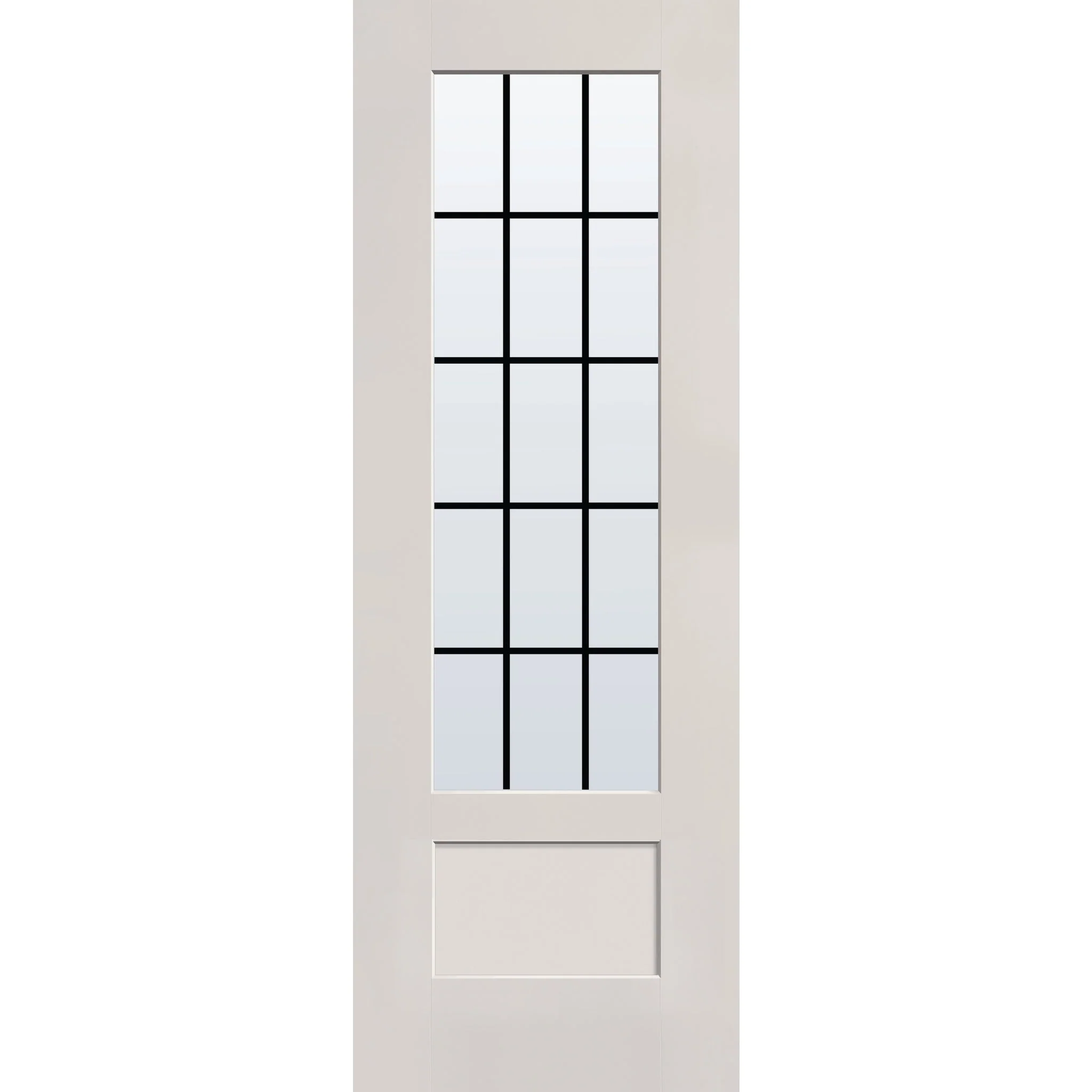 Grills Between Glass 15 Light Flush Glazed Hurricane-Rated Fiberglass Entry Door - 3/4 Lite Shaker (34" x 96") - Image 4