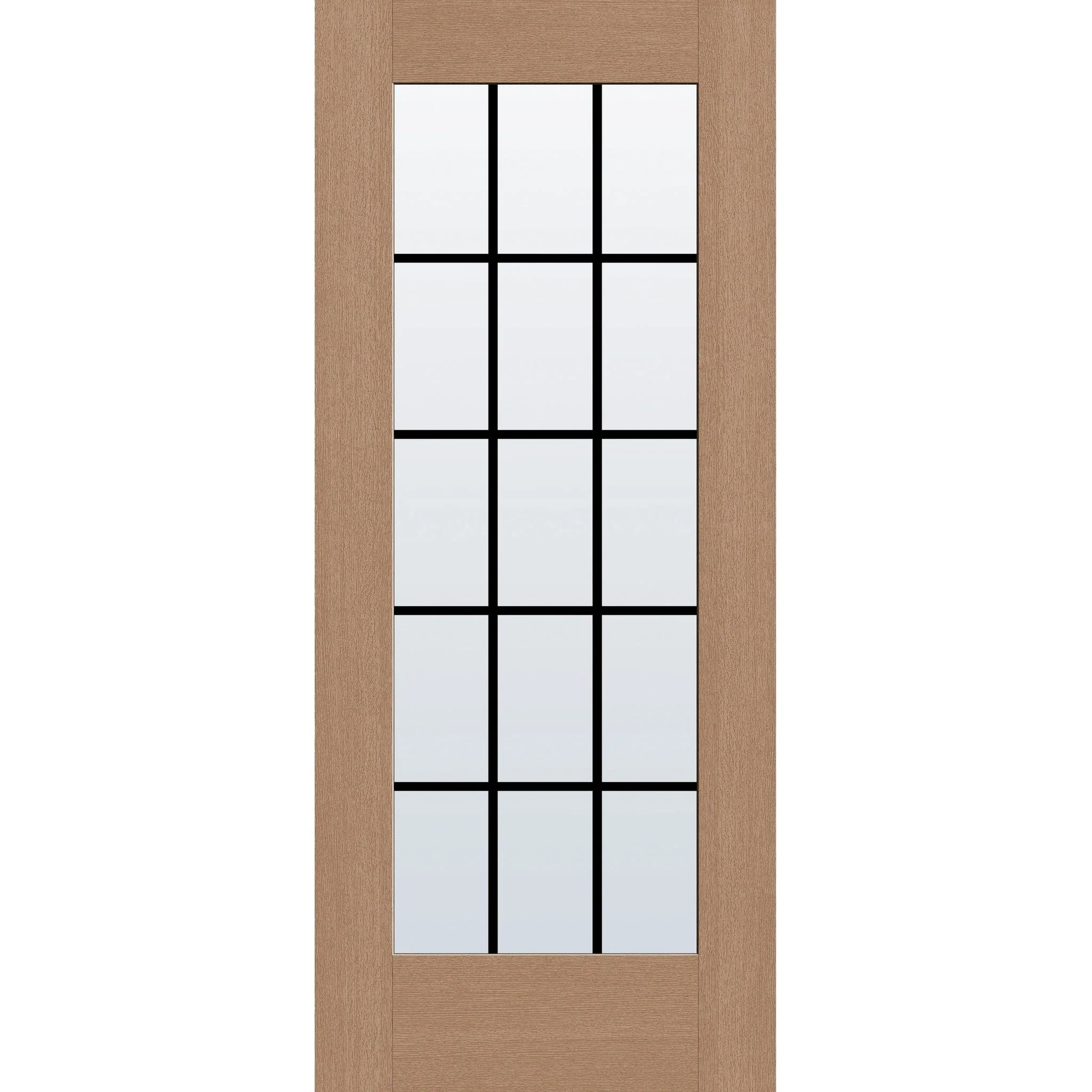 Grills Between Glass 15 Light Flush Glazed Hurricane-Rated Fiberglass Entry Door - Full Lite (34" x 80") - Image 4