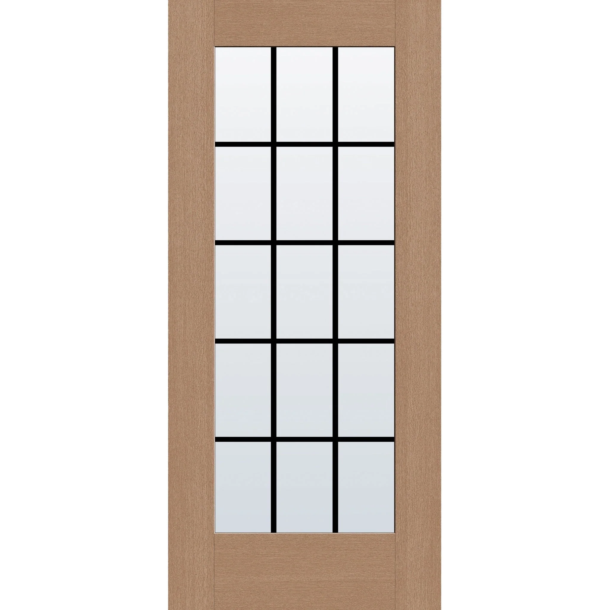 Grills Between Glass 15 Light Flush Glazed Hurricane-Rated Fiberglass Entry Door - Full Lite (36" x 80") - Image 3