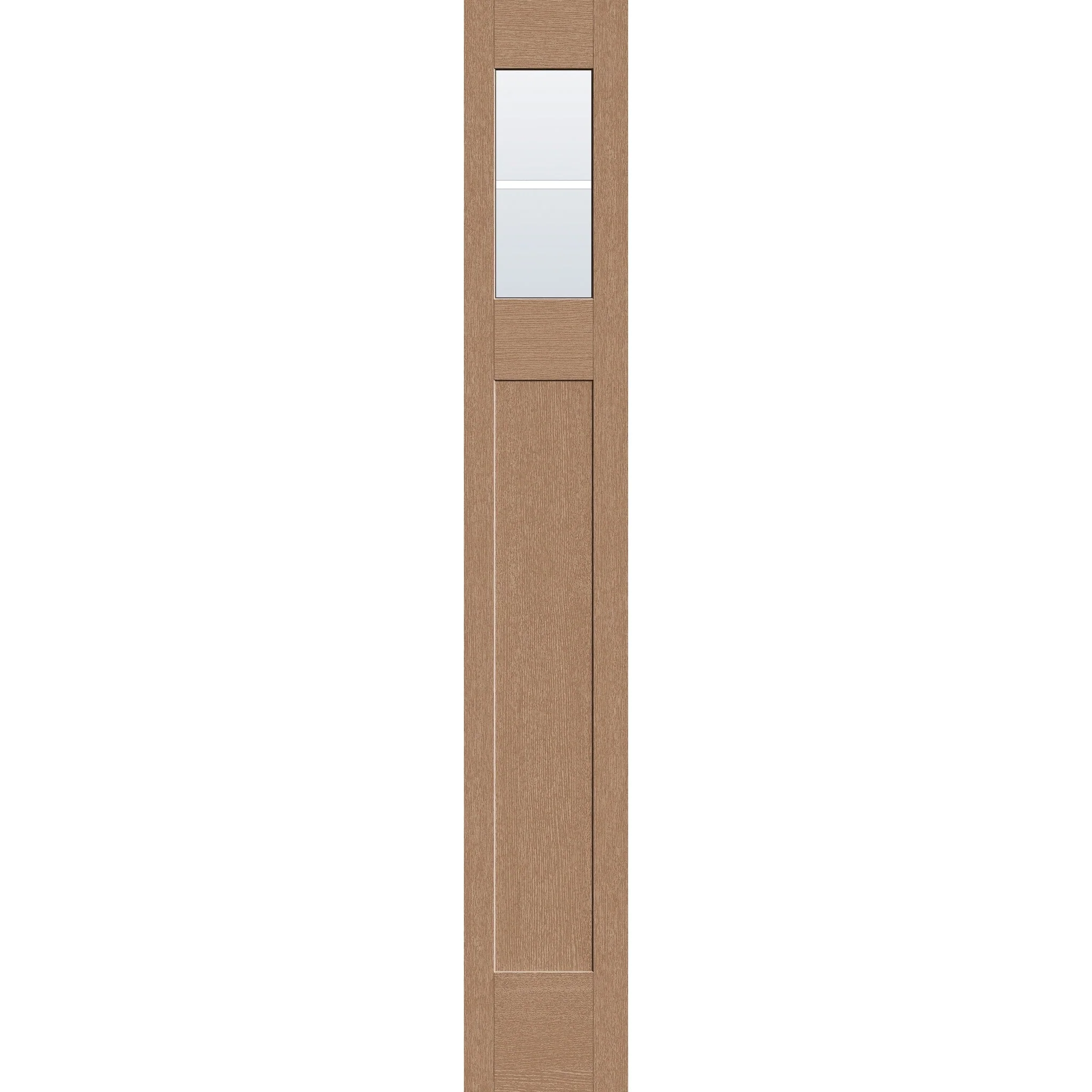 Grills Between Glass 2 Light Flush Glazed Fiberglass Sidelite Panel - Craftsman Top Lite (12" x 80")
