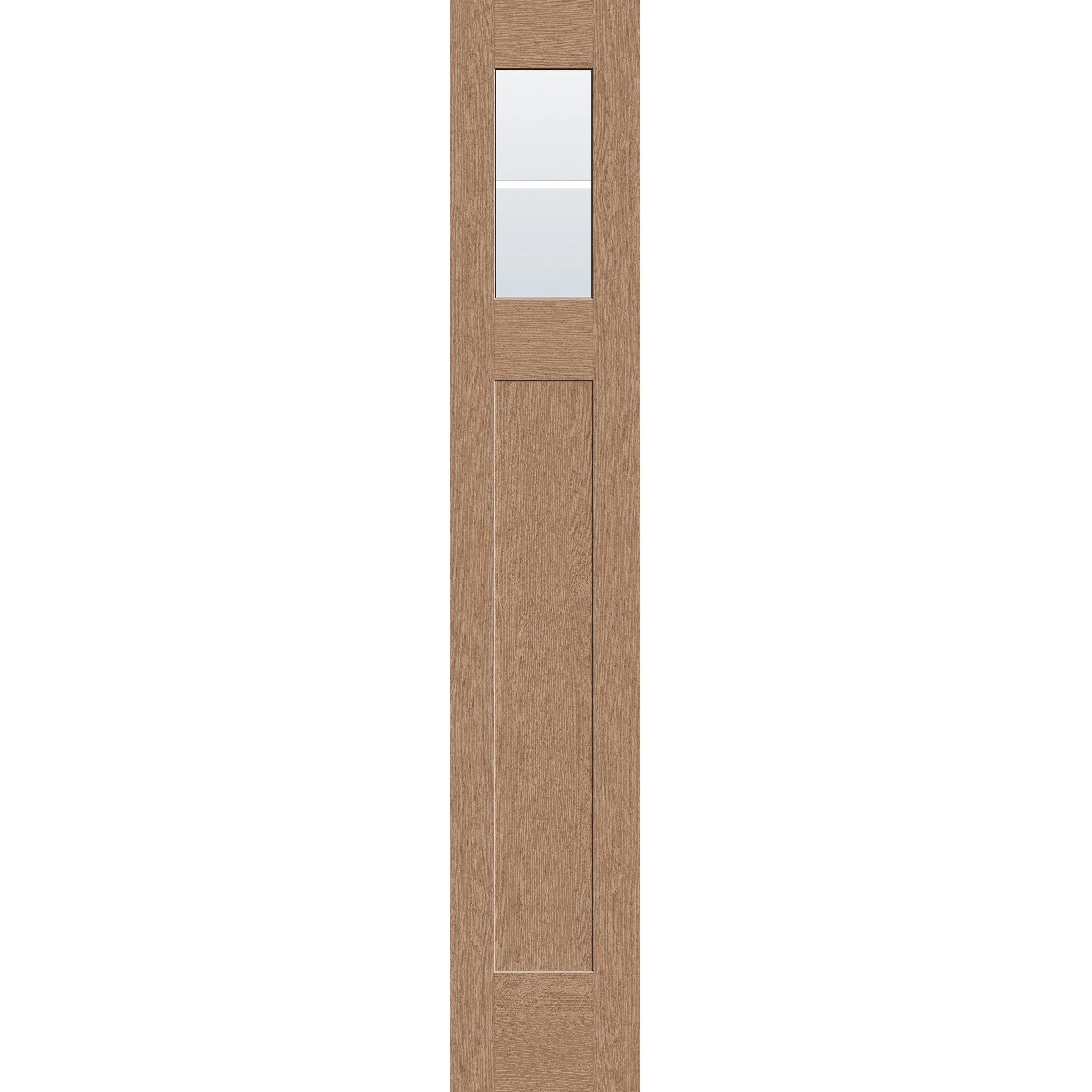Grills Between Glass 2 Light Flush Glazed Fiberglass Sidelite Panel - Craftsman Top Lite (14" x 80")