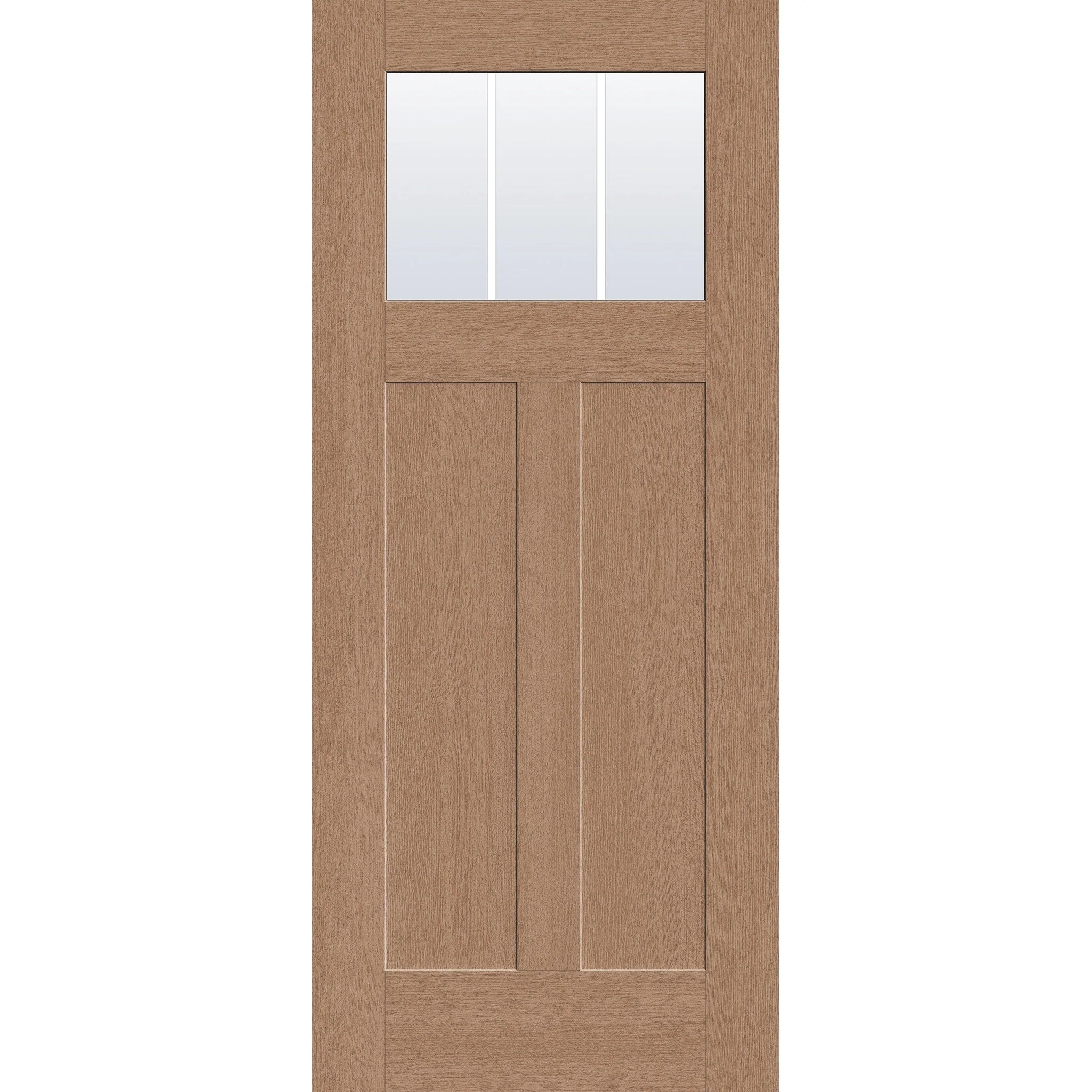 Grills Between Glass 3 Light Flush Glazed Fiberglass Entry Door - Craftsman 2 Panel (34" x 80") - Image 2