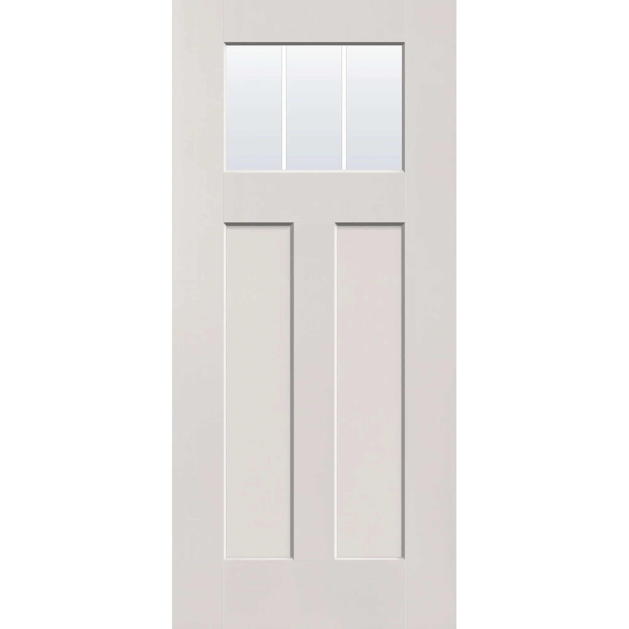 Grills Between Glass 3 Light Flush Glazed Fiberglass Entry Door - Craftsman 2 Panel (36" x 80") - Image 3