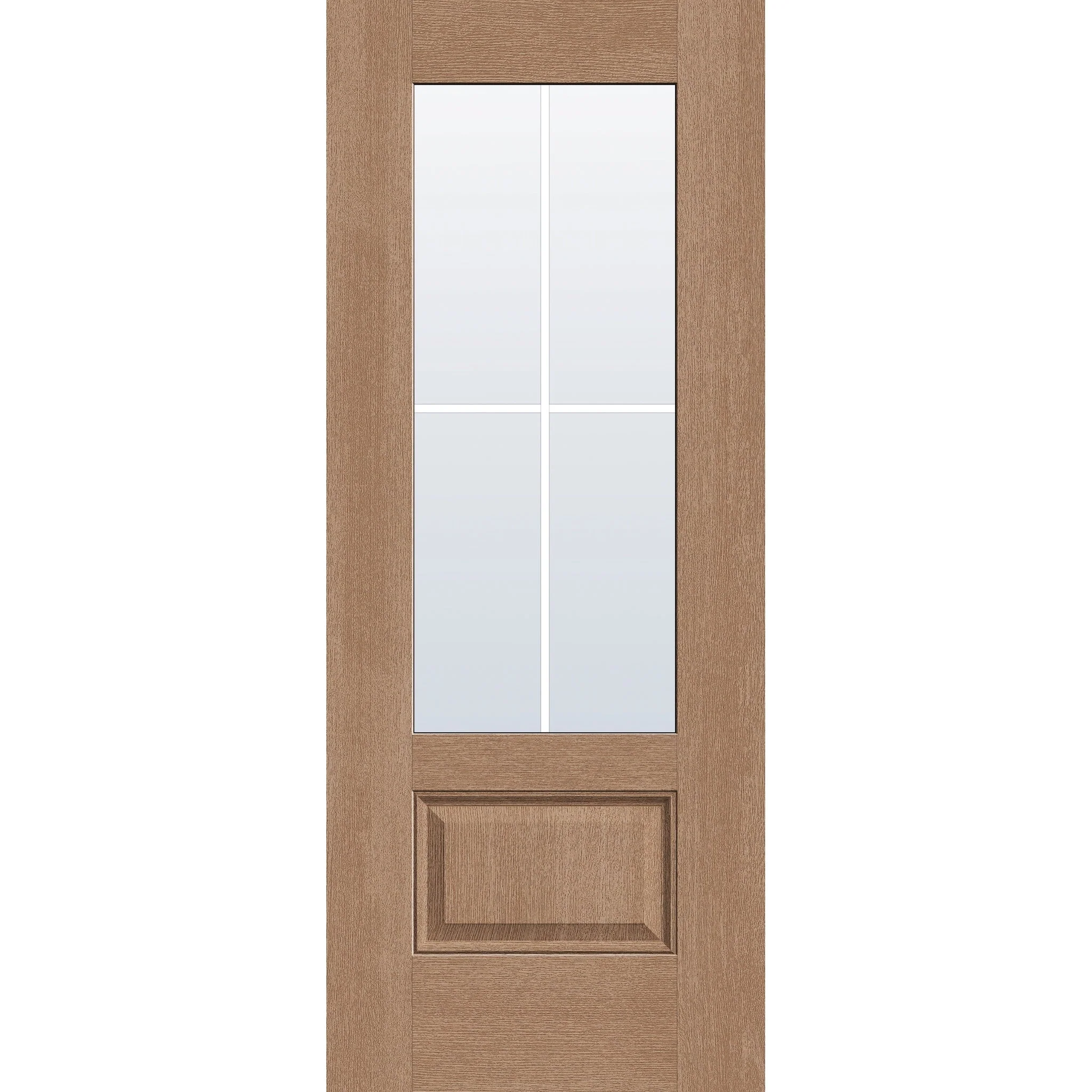Grills Between Glass 4 Light Flush Glazed Fiberglass Entry Door - 3/4 Lite (32" x 80") - Image 4