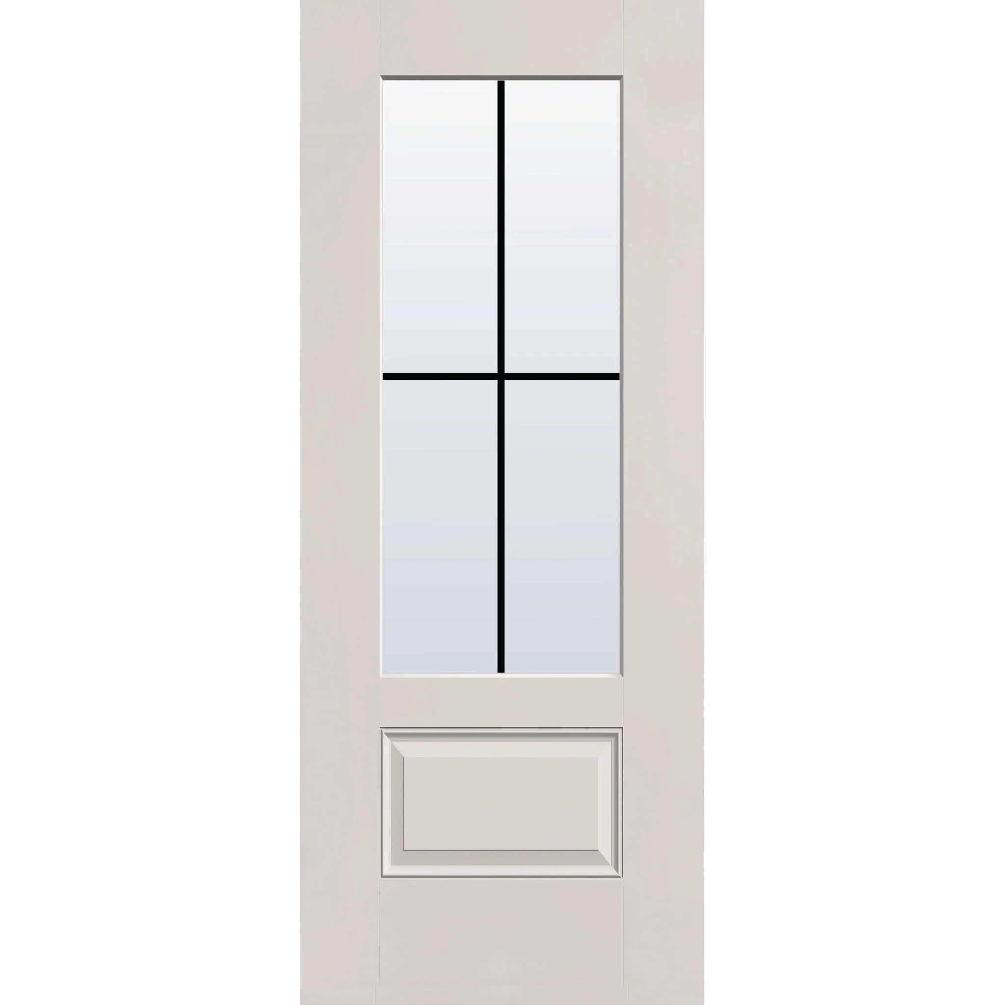 Grills Between Glass 4 Light Flush Glazed Fiberglass Entry Door - 3/4 Lite (32" x 80") - Image 6
