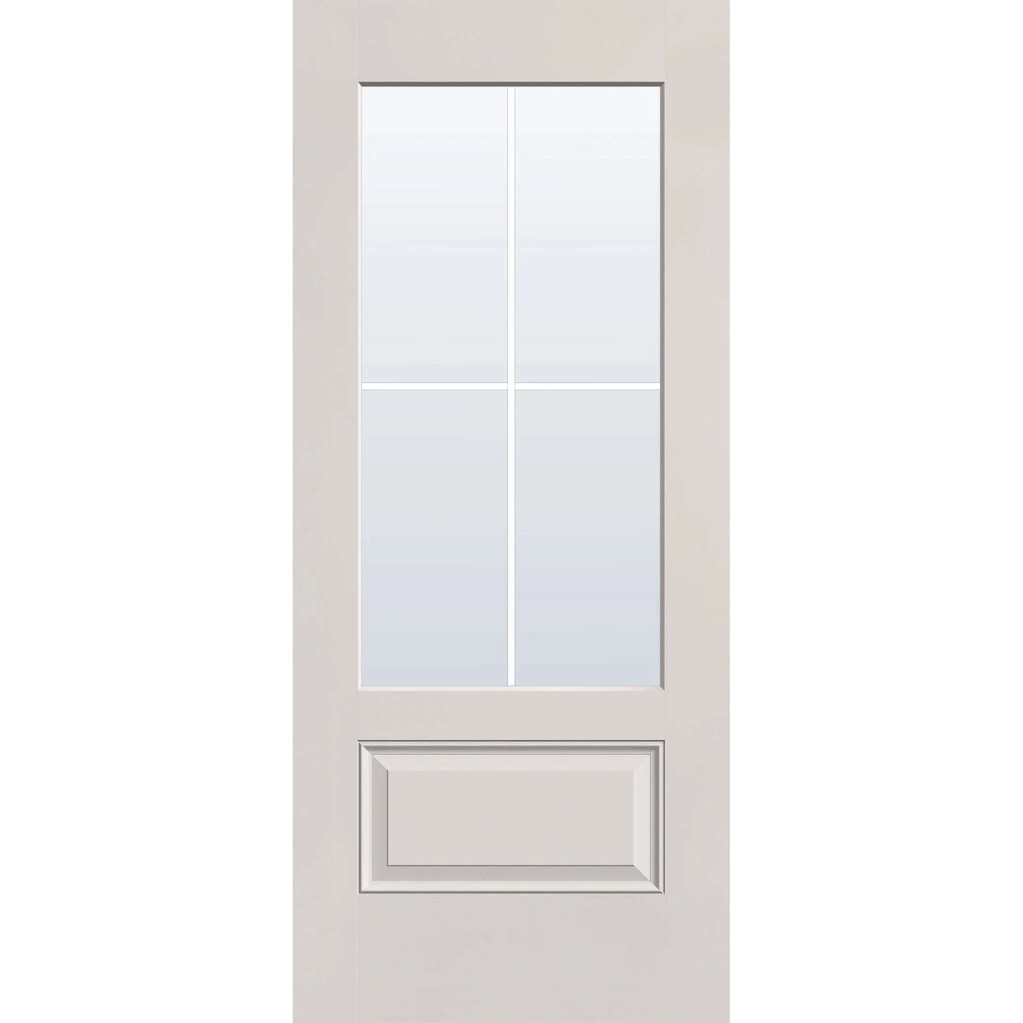 Grills Between Glass 4 Light Flush Glazed Fiberglass Entry Door - 3/4 Lite (34" x 80") - Image 4