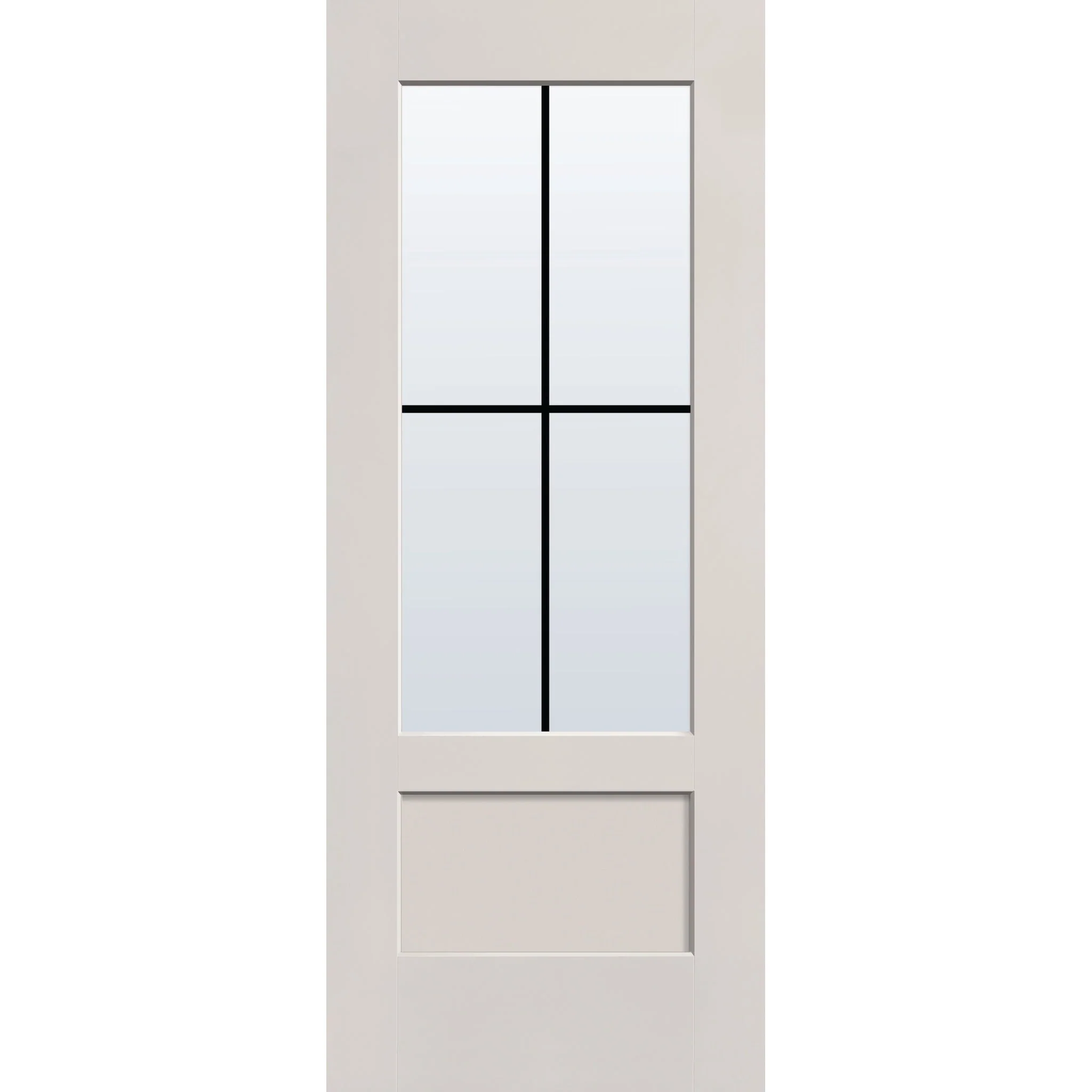 Grills Between Glass 4 Light Flush Glazed Fiberglass Entry Door - 3/4 Lite Shaker (32" x 80") - Image 3