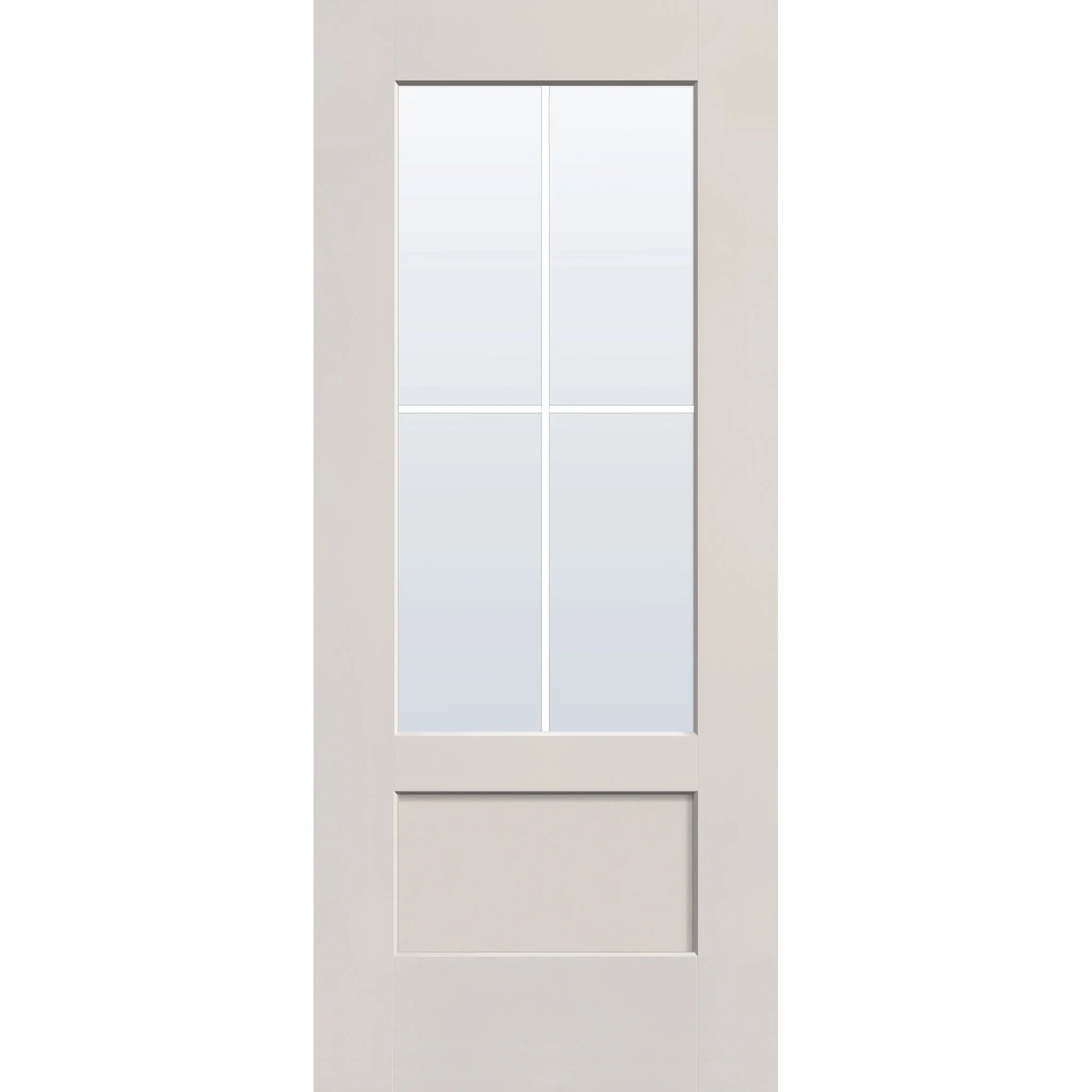 Grills Between Glass 4 Light Flush Glazed Fiberglass Entry Door - 3/4 Lite Shaker (34" x 80") - Image 2