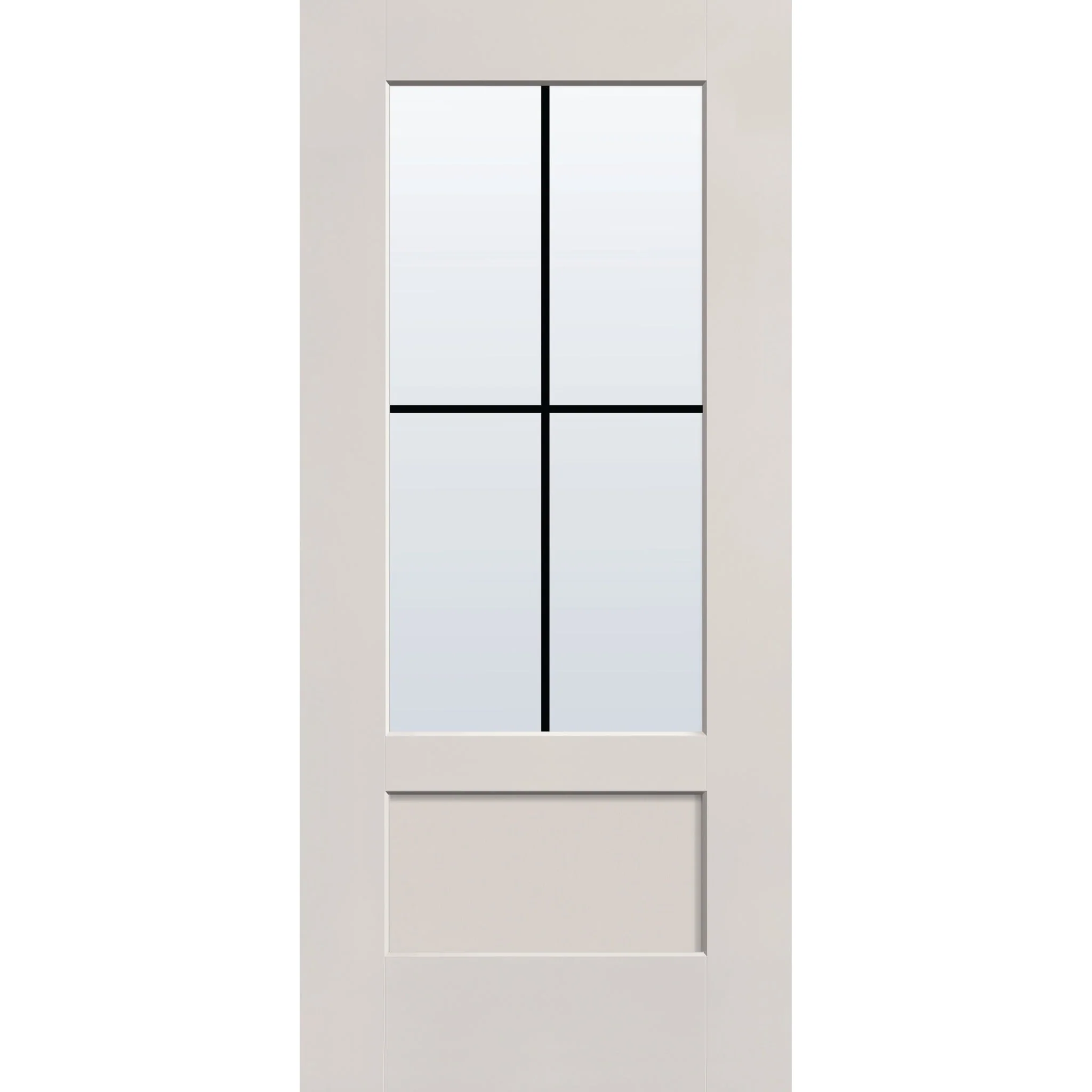 Grills Between Glass 4 Light Flush Glazed Fiberglass Entry Door - 3/4 Lite Shaker (36" x 80") - Image 3