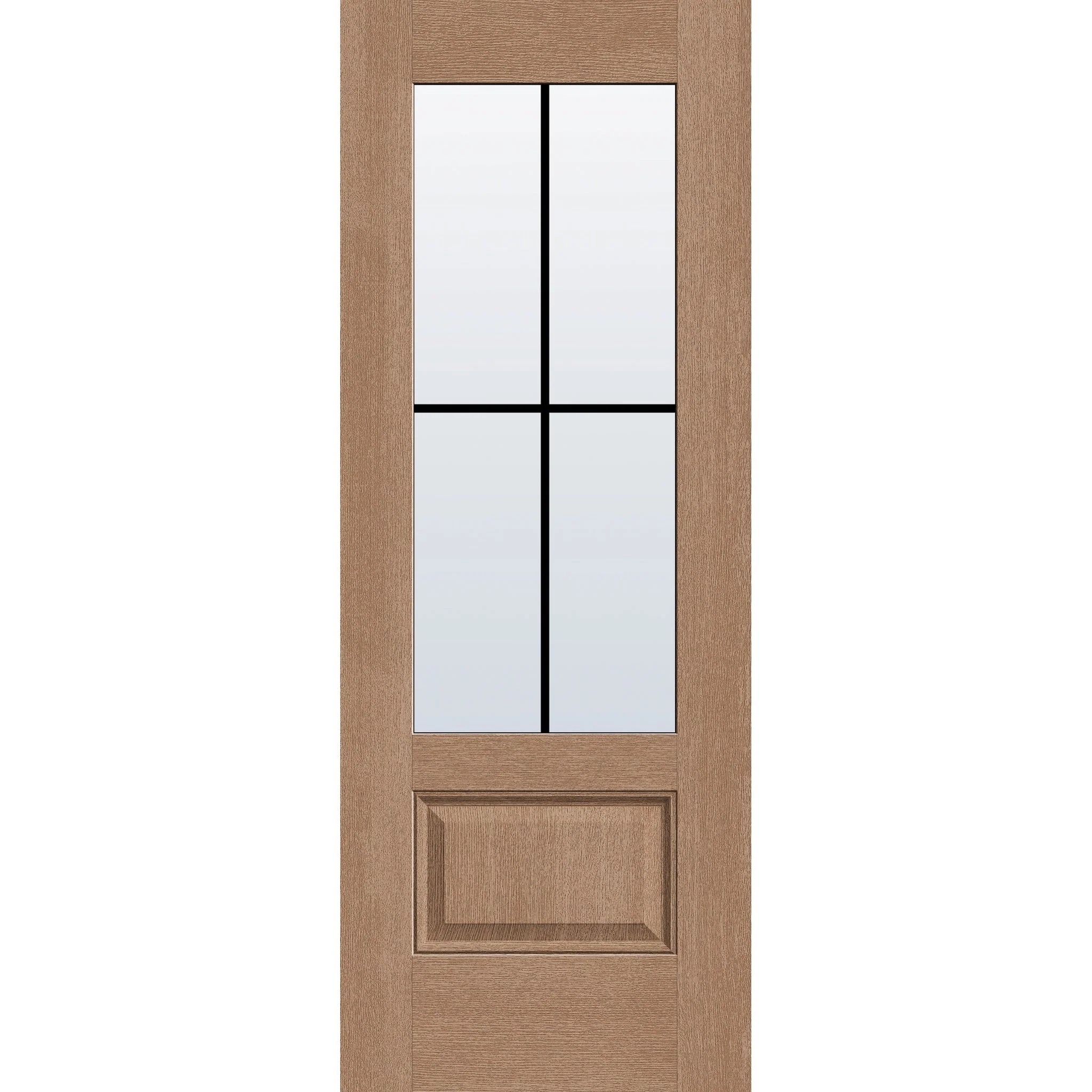 Grills Between Glass 4 Light Flush Glazed Hurricane-Rated Fiberglass Entry Door - 3/4 Lite (30" x 80") - Image 2