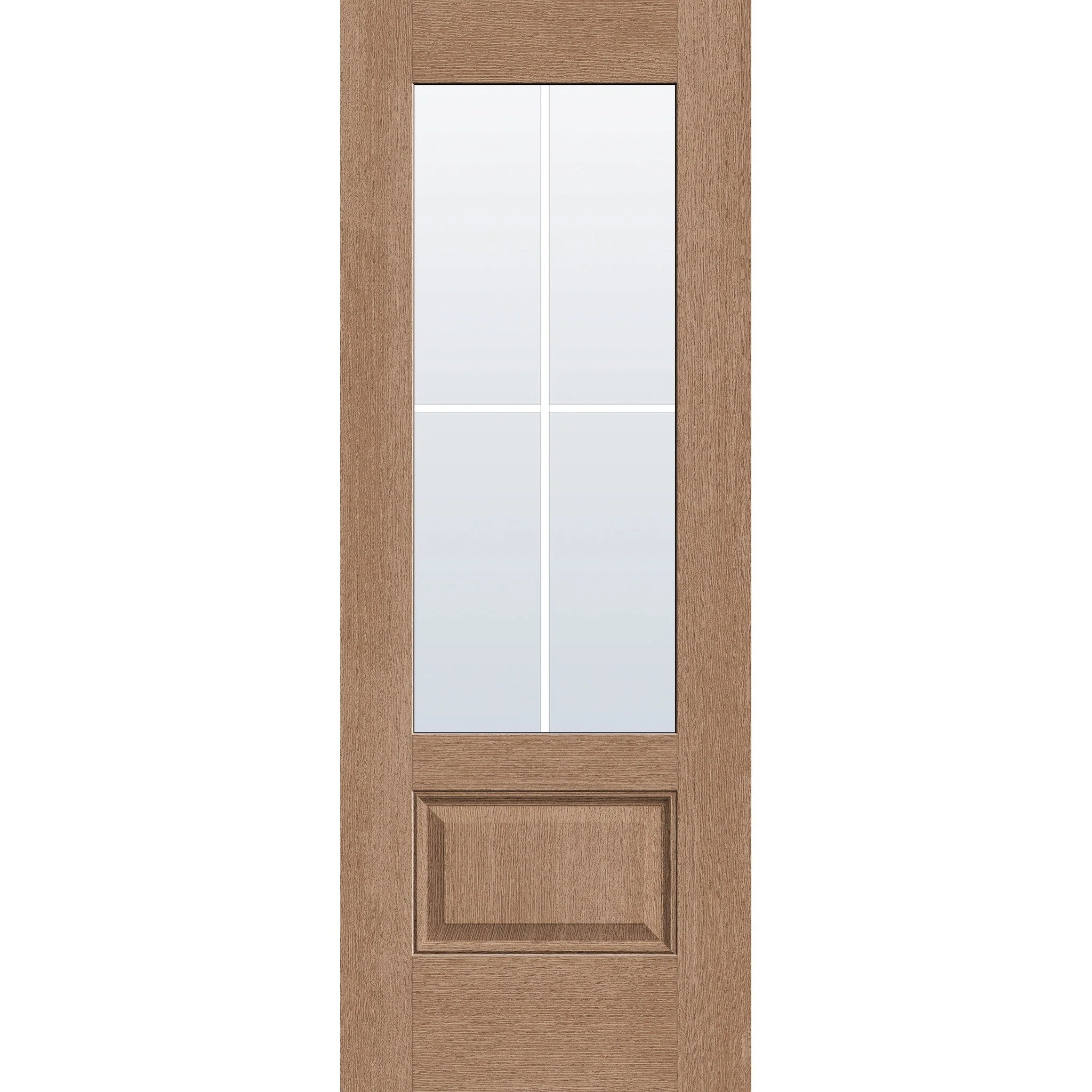 Grills Between Glass 4 Light Flush Glazed Hurricane-Rated Fiberglass Entry Door - 3/4 Lite (30" x 80") - Image 4