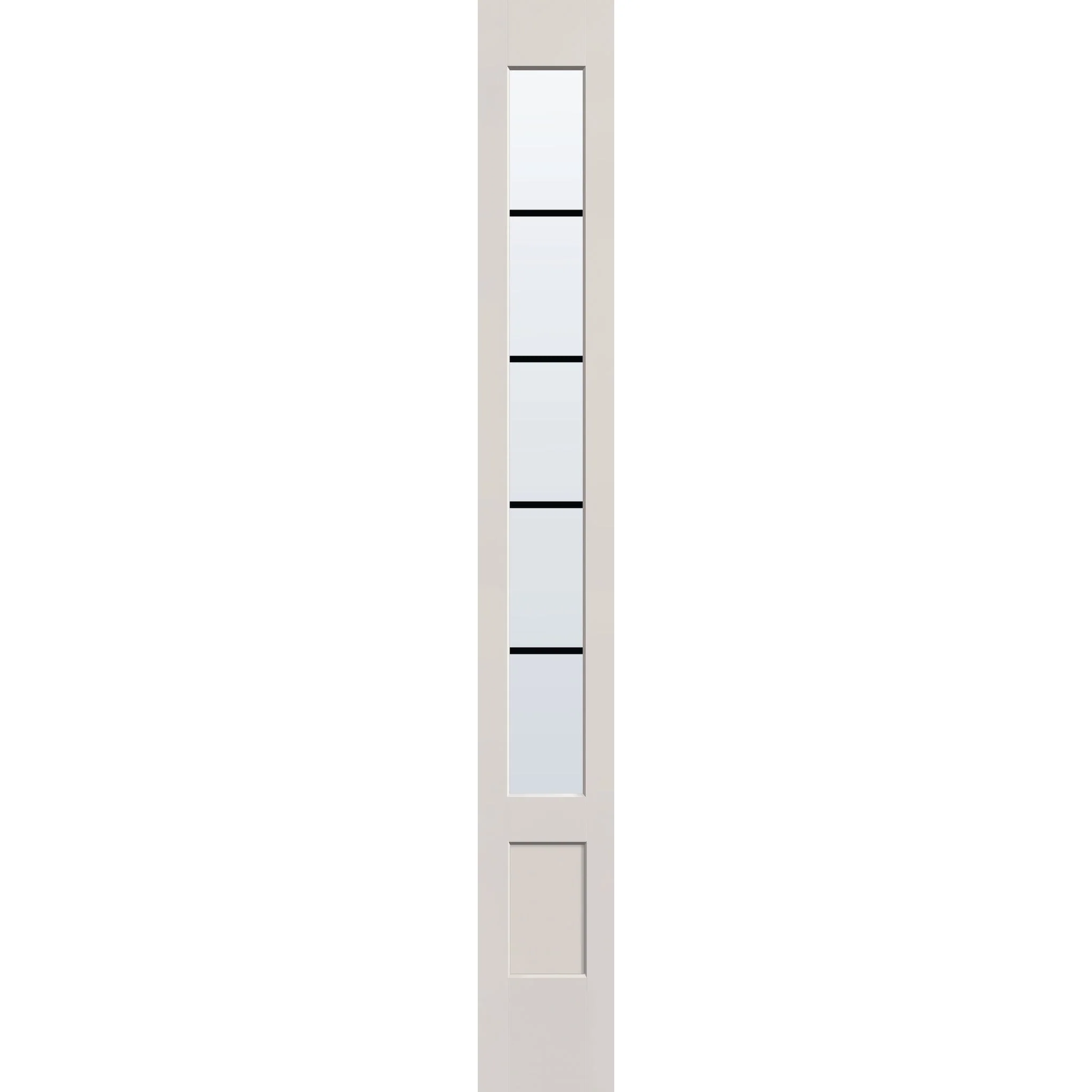 Grills Between Glass 5 Light Flush Glazed Hurricane-Rated Fiberglass Sidelite Panel - 3/4 Lite Shaker (12" x 96") - Image 2
