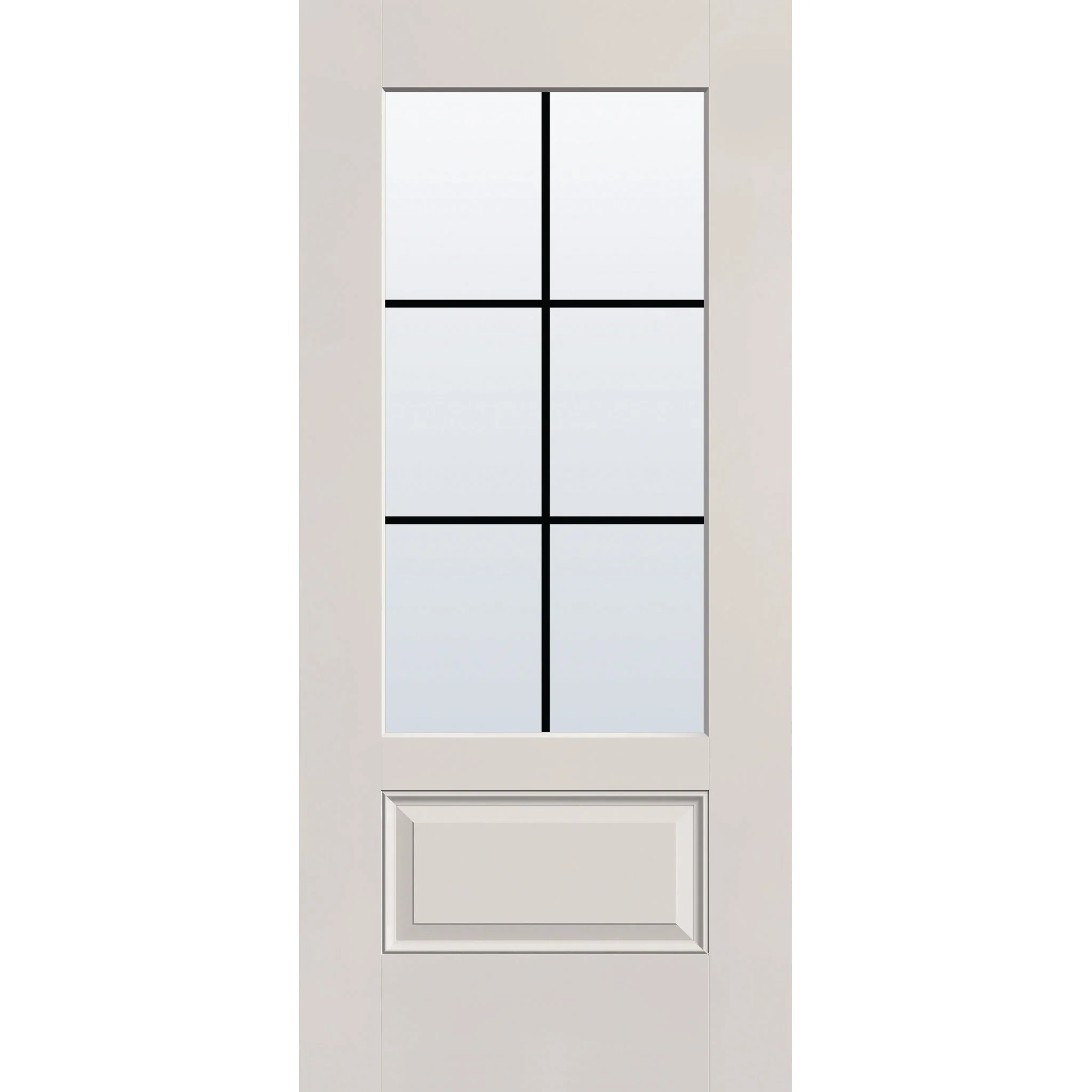 Grills Between Glass 6 Light Flush Glazed Fiberglass Entry Door - 3/4 Lite (36" x 80") - Image 2