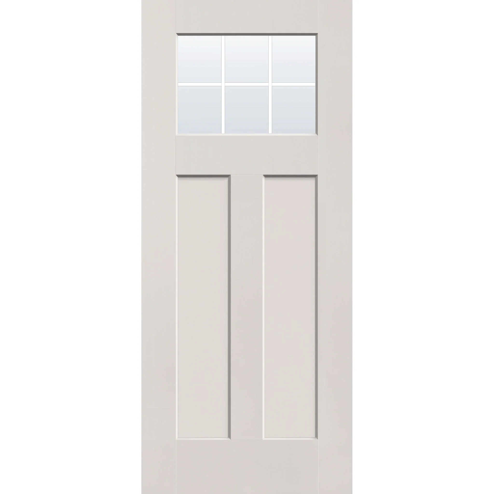 Grills Between Glass 6 Light Flush Glazed Fiberglass Entry Door - Craftsman 2 Panel (34" x 80") - Image 4
