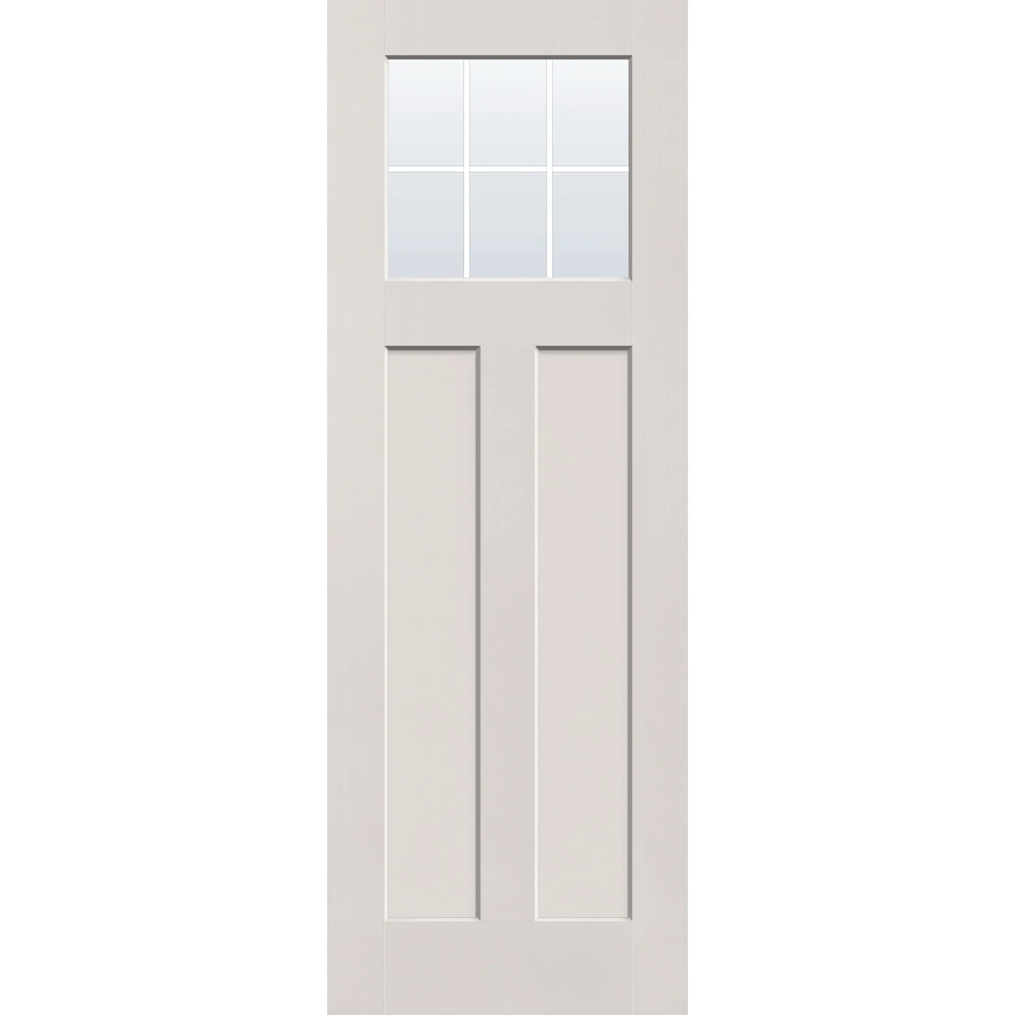 Grills Between Glass 6 Light Flush Glazed Fiberglass Entry Door - Craftsman 2 Panel (34" x 96") - Image 3