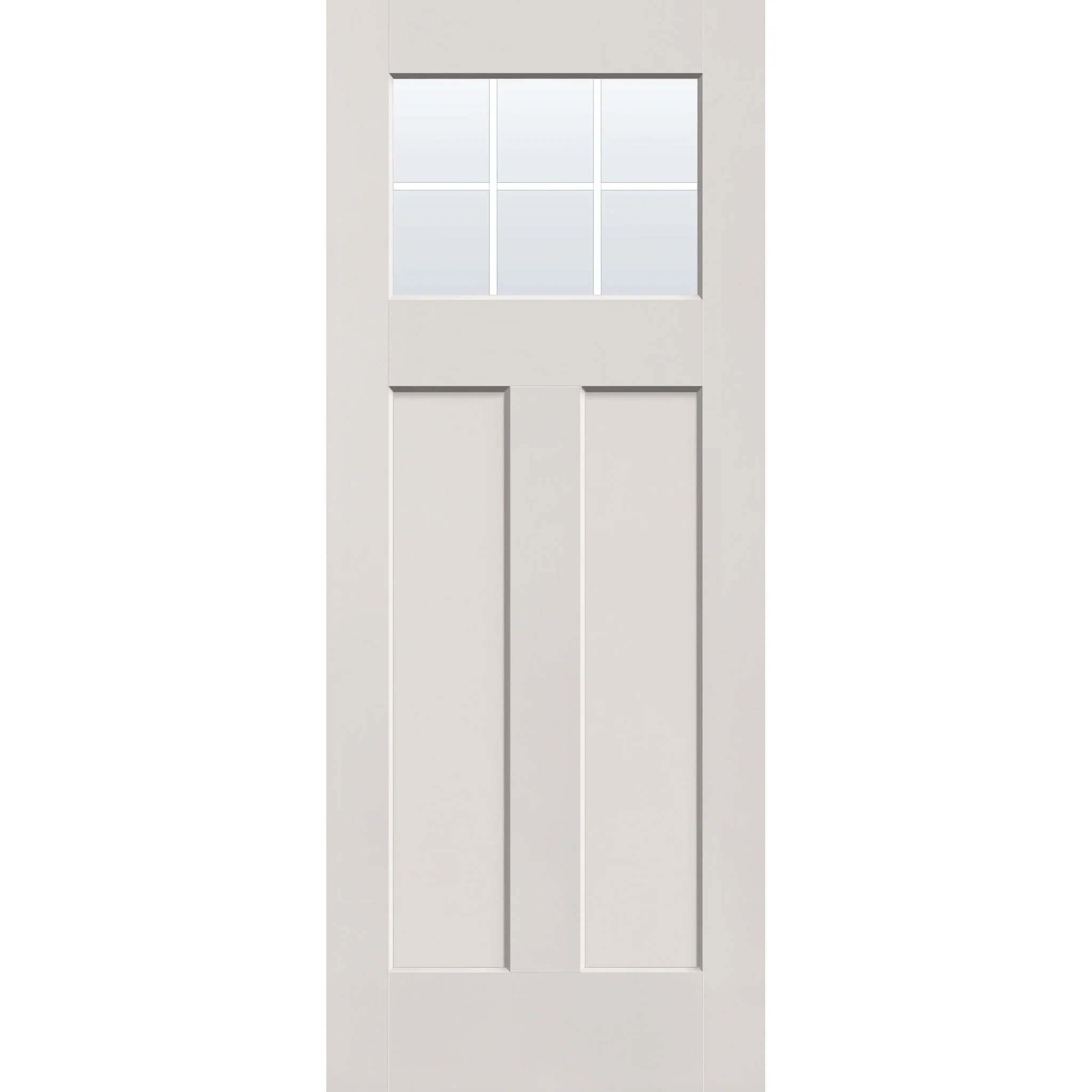 Grills Between Glass 6 Light Flush Glazed Hurricane-Rated Fiberglass Entry Door - Craftsman 2 Panel (32" x 80") - Image 4